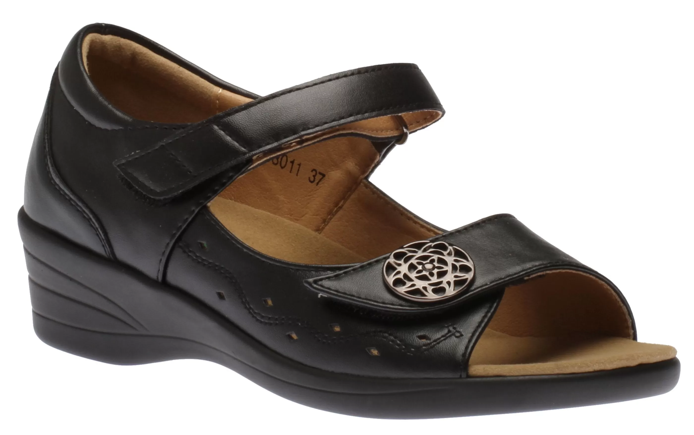 Sale 2 Velcro Black Women Sandal