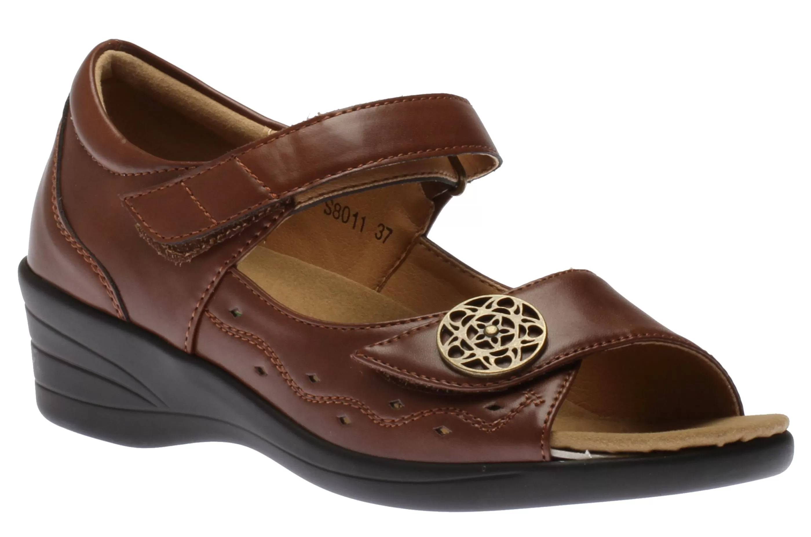 Sale 2 Velcro Brown Women Sandal