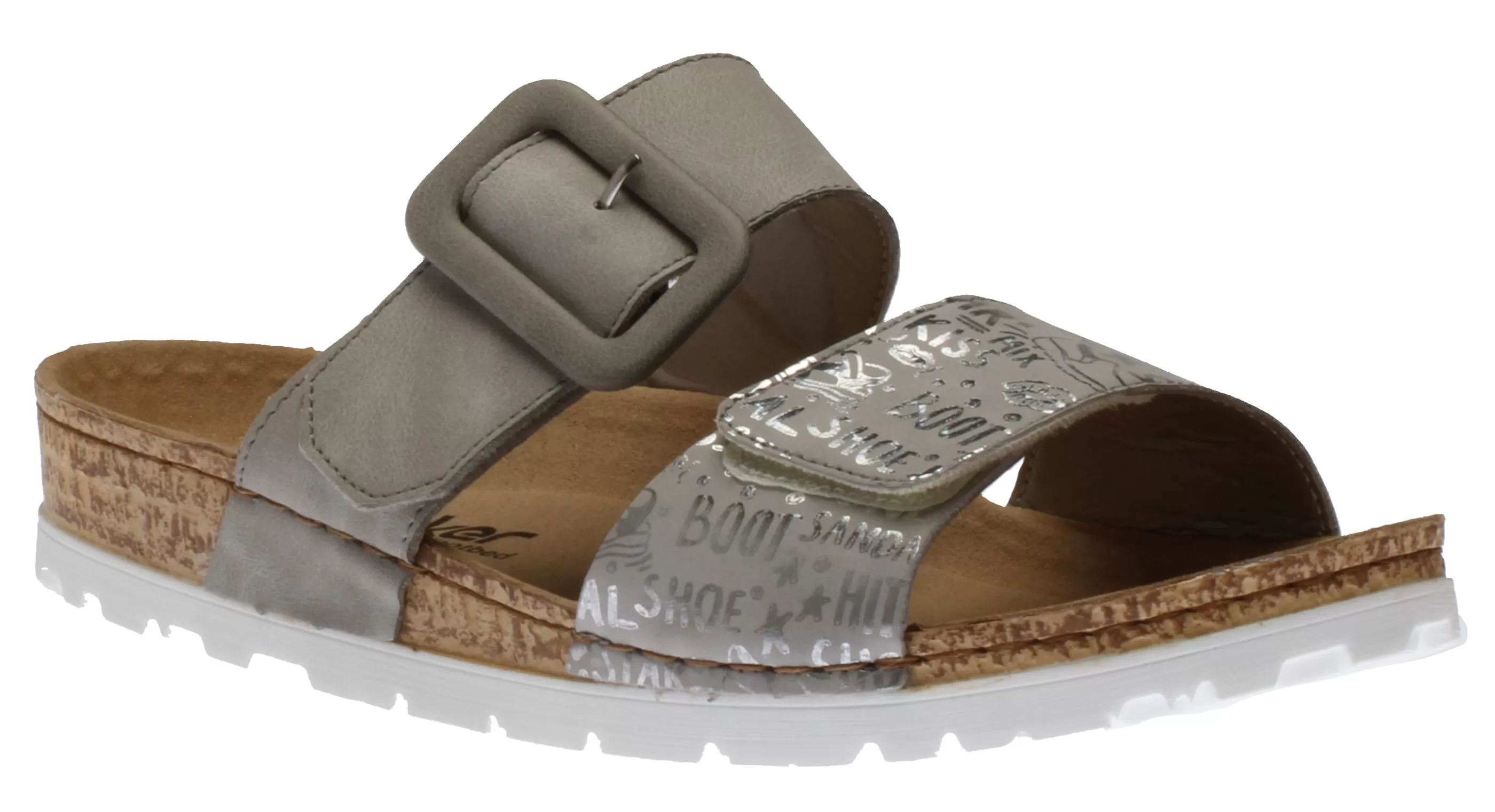 Shop 2 Velcro Slide Grey Women Slide