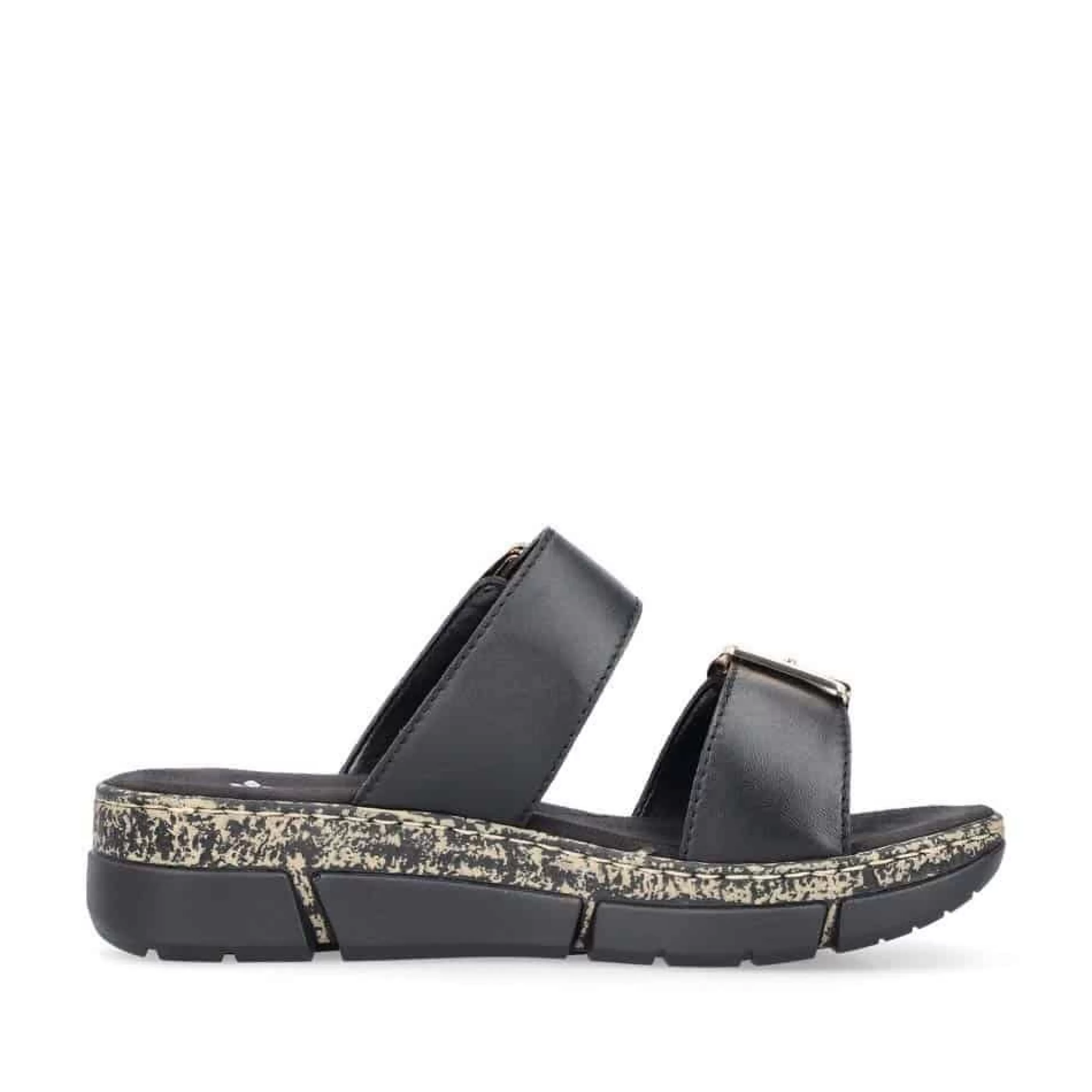 Store 2 Velcro Strap Black Women Slide