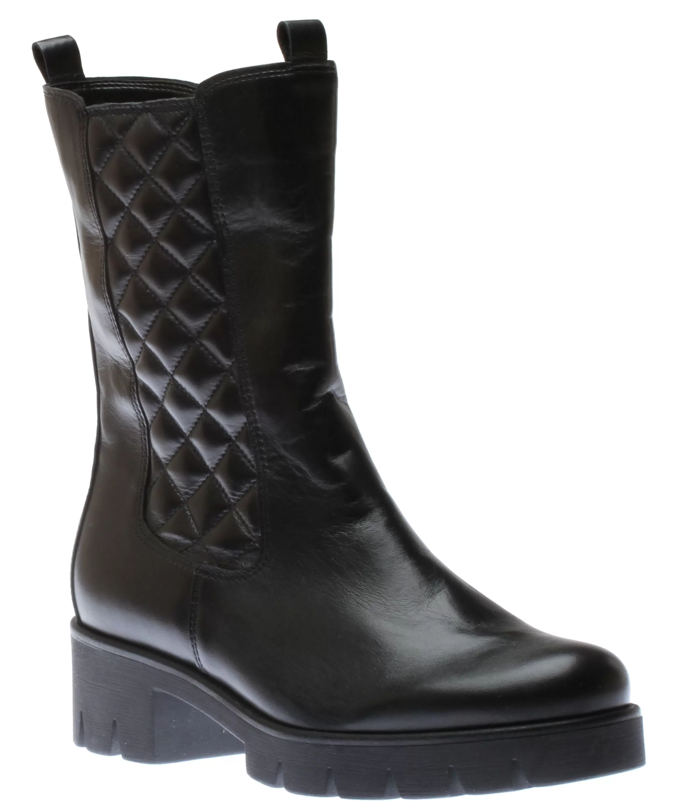 Discount 30Mm Quilt Zip Black Women Dress Boot