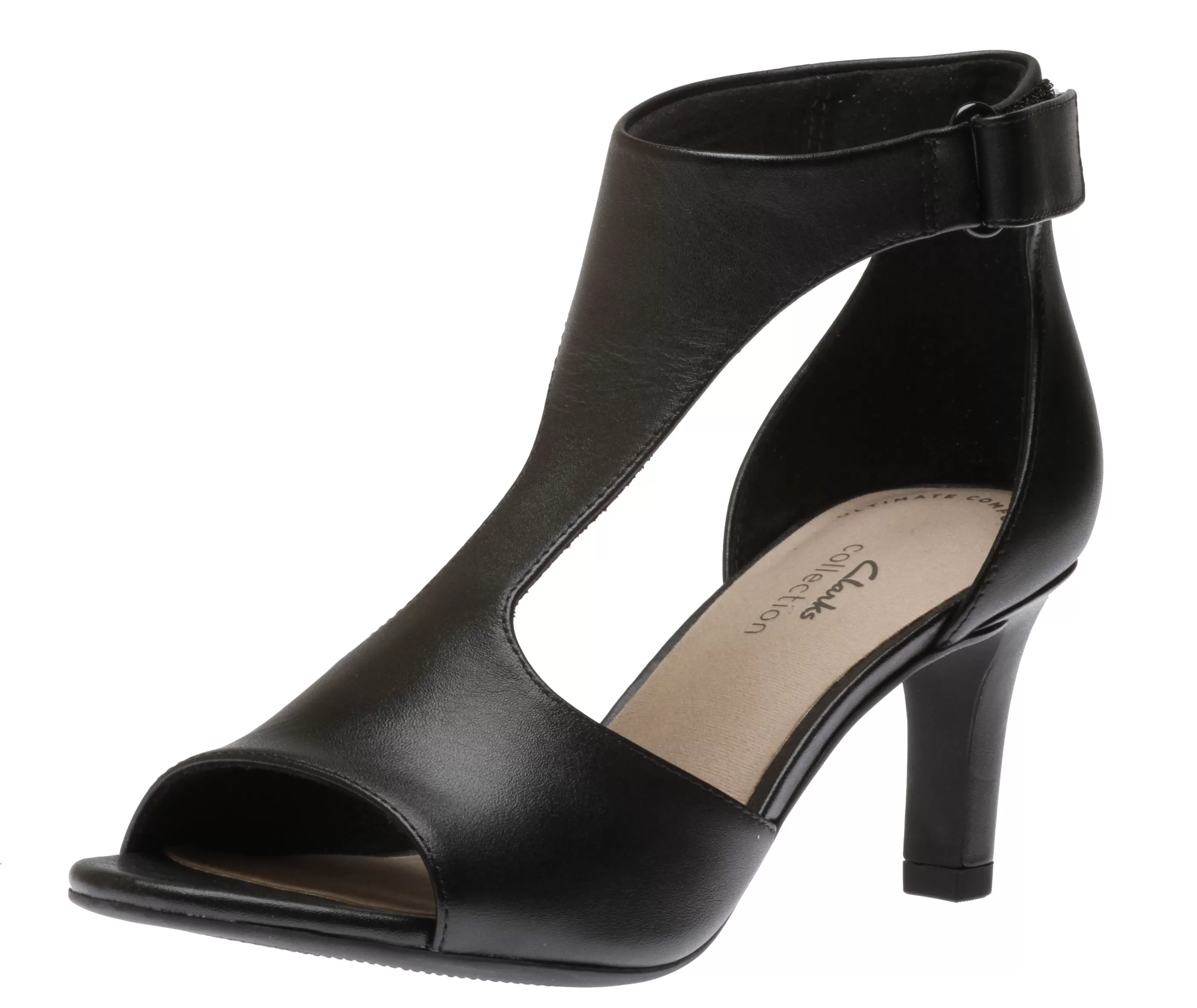 Store Alice Flame Black Leather Heeled Sandal Women Dress