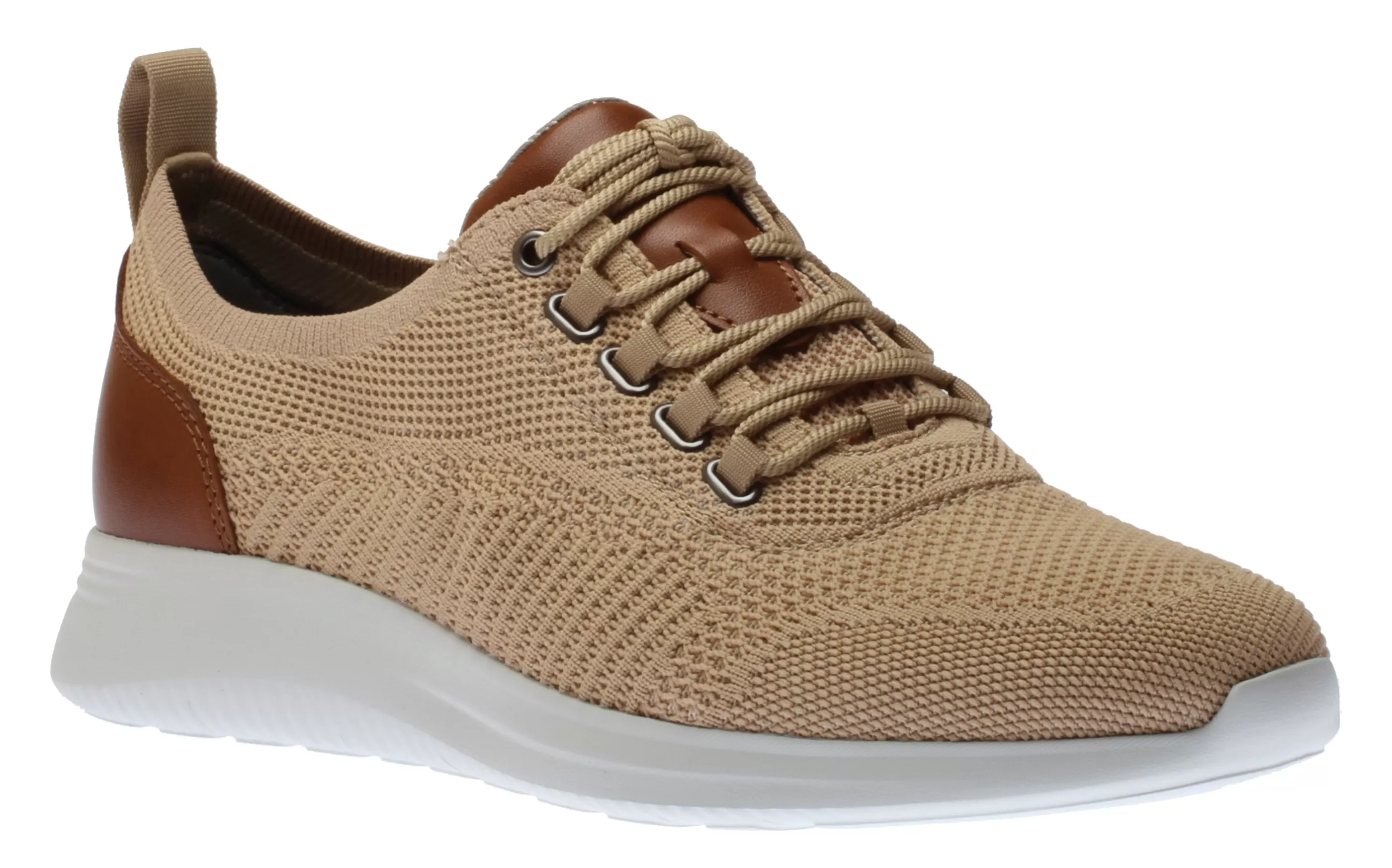 Cheap Amherst Taupe Knit Lace-Up Sneaker Men Casual