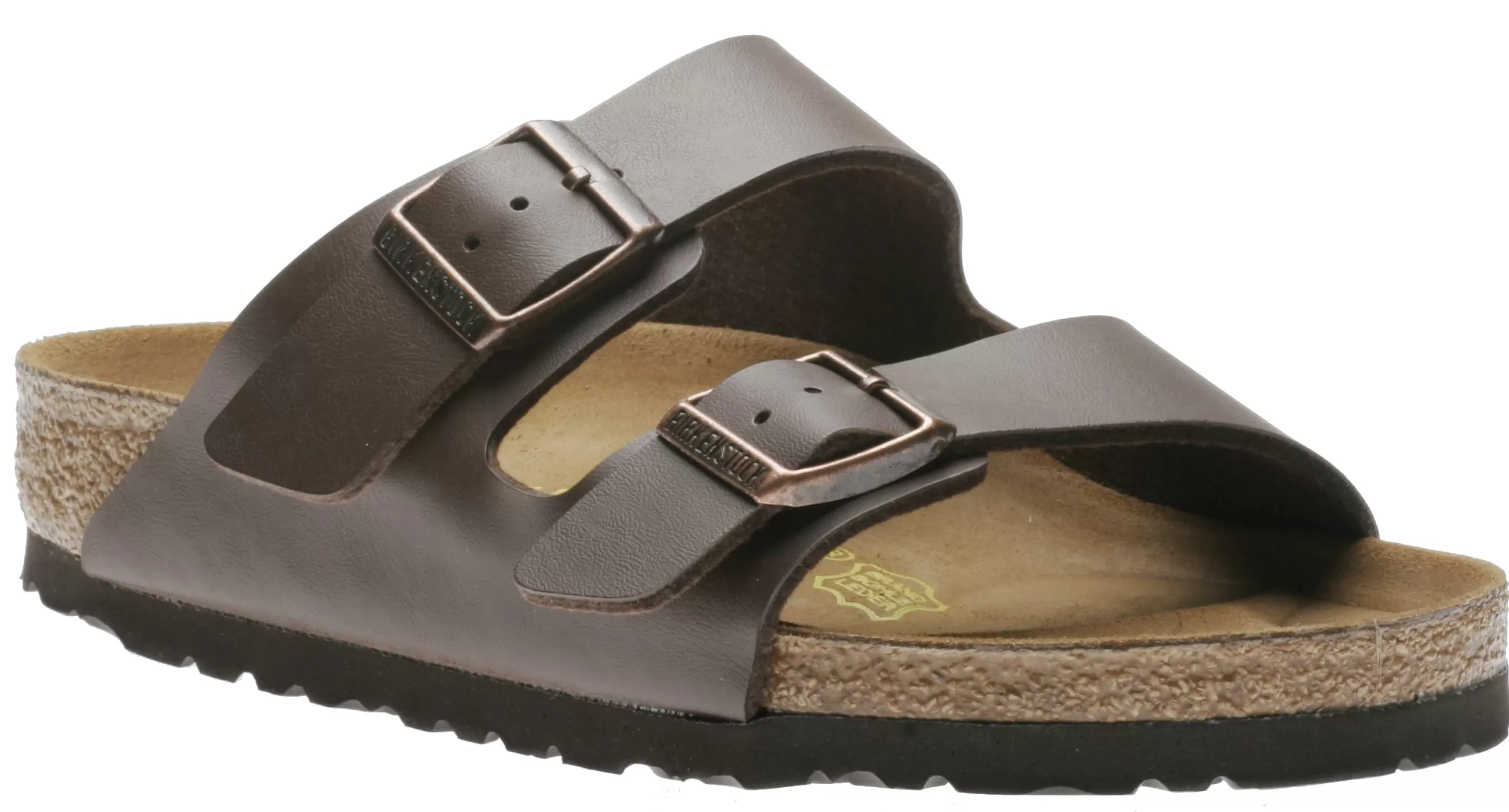 Fashion Arizona Birko-Flor Dark Brown Slide Sandal Men Slide