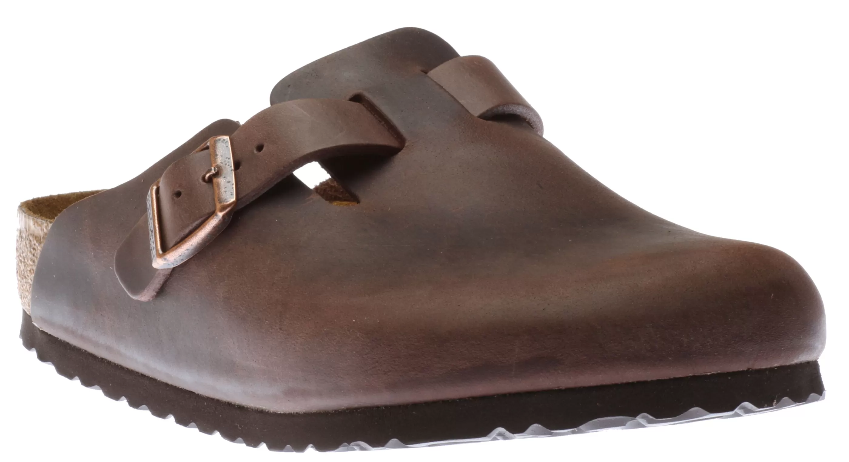 New Boston Habana Brown Oiled Leather Soft Footbed Clog Men Clog