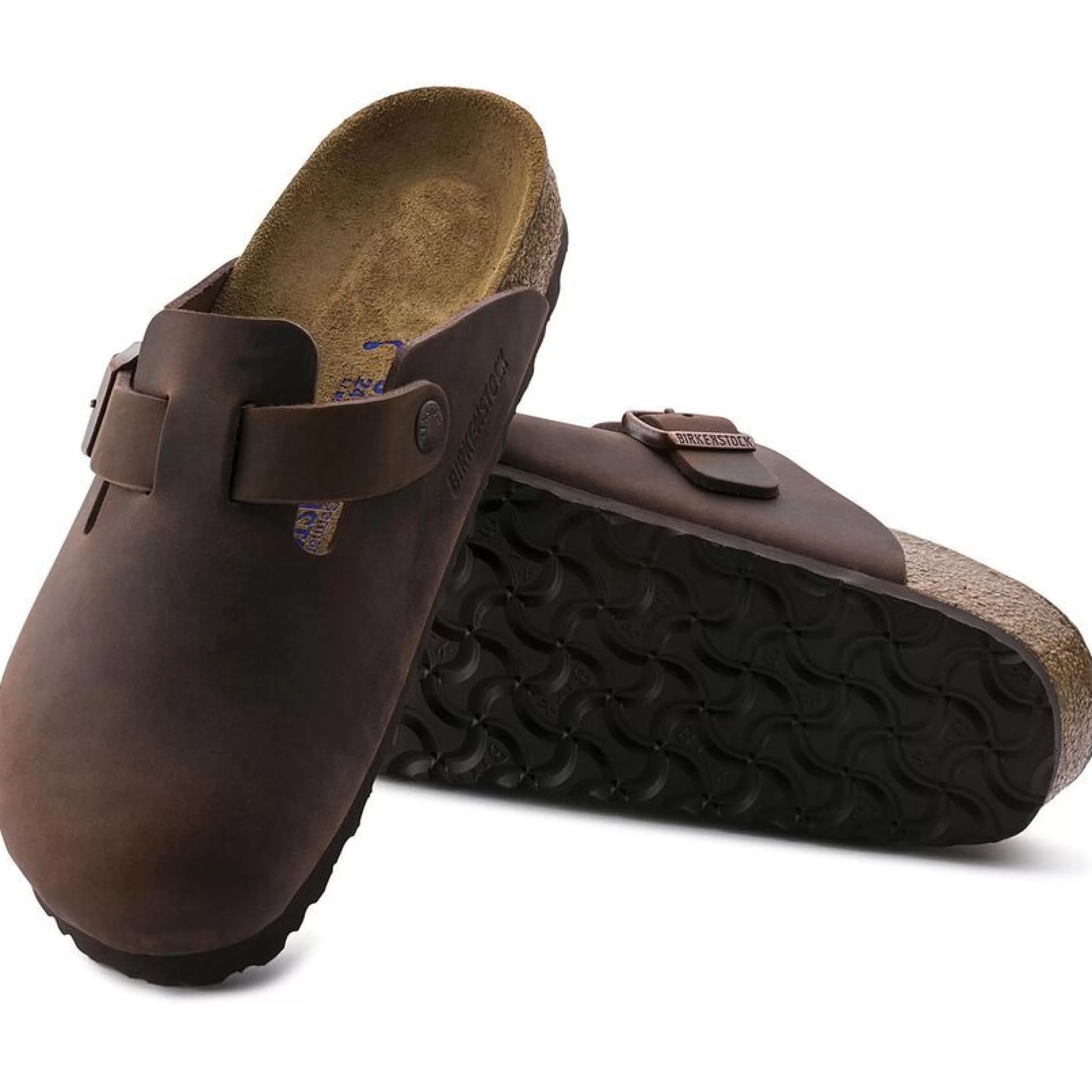 New Boston Habana Brown Oiled Leather Soft Footbed Clog Men Clog