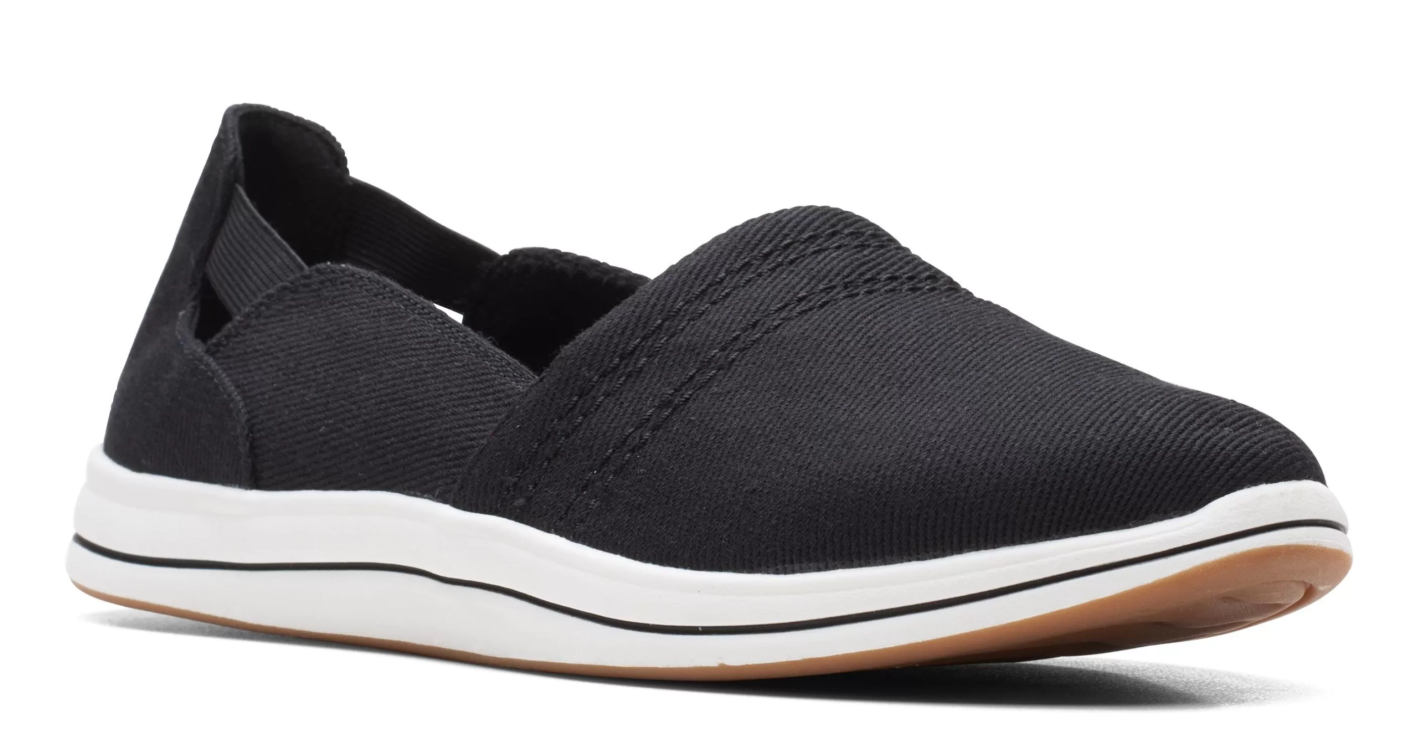 New Breeze Step Black Slip-On Canvas Sneaker Women Walking