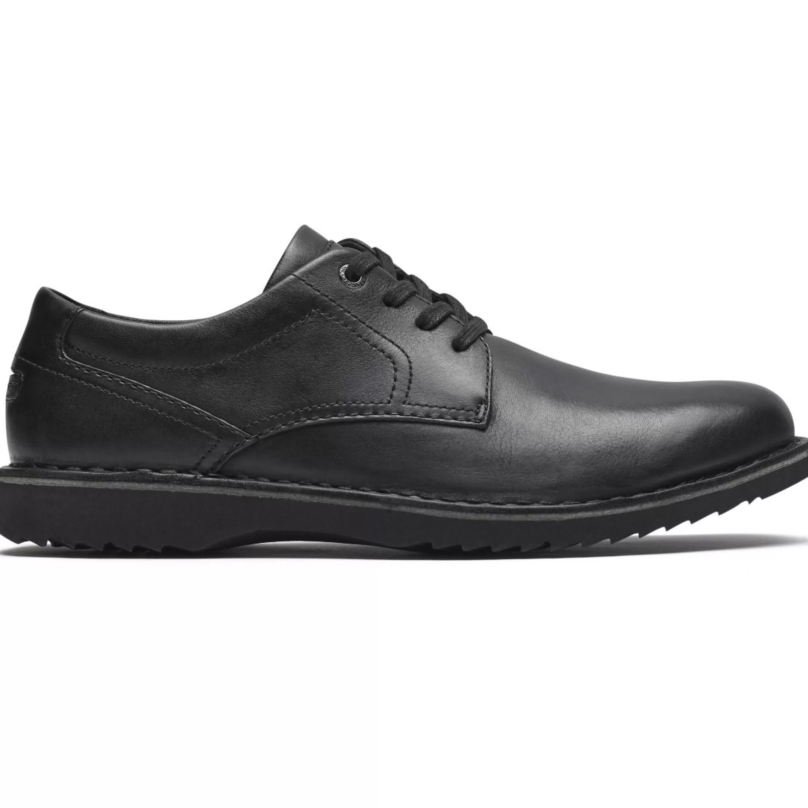 Discount Cabot Black Nubuck Leather Plain Toe Lace-Up Derby Shoe Men Casual