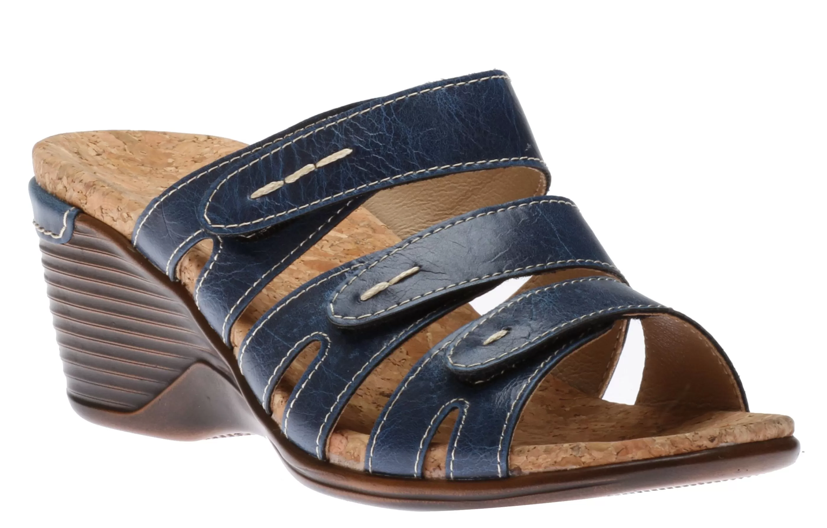 Hot Calgary 01 Blue Slide Wedge Sandal Women Slide