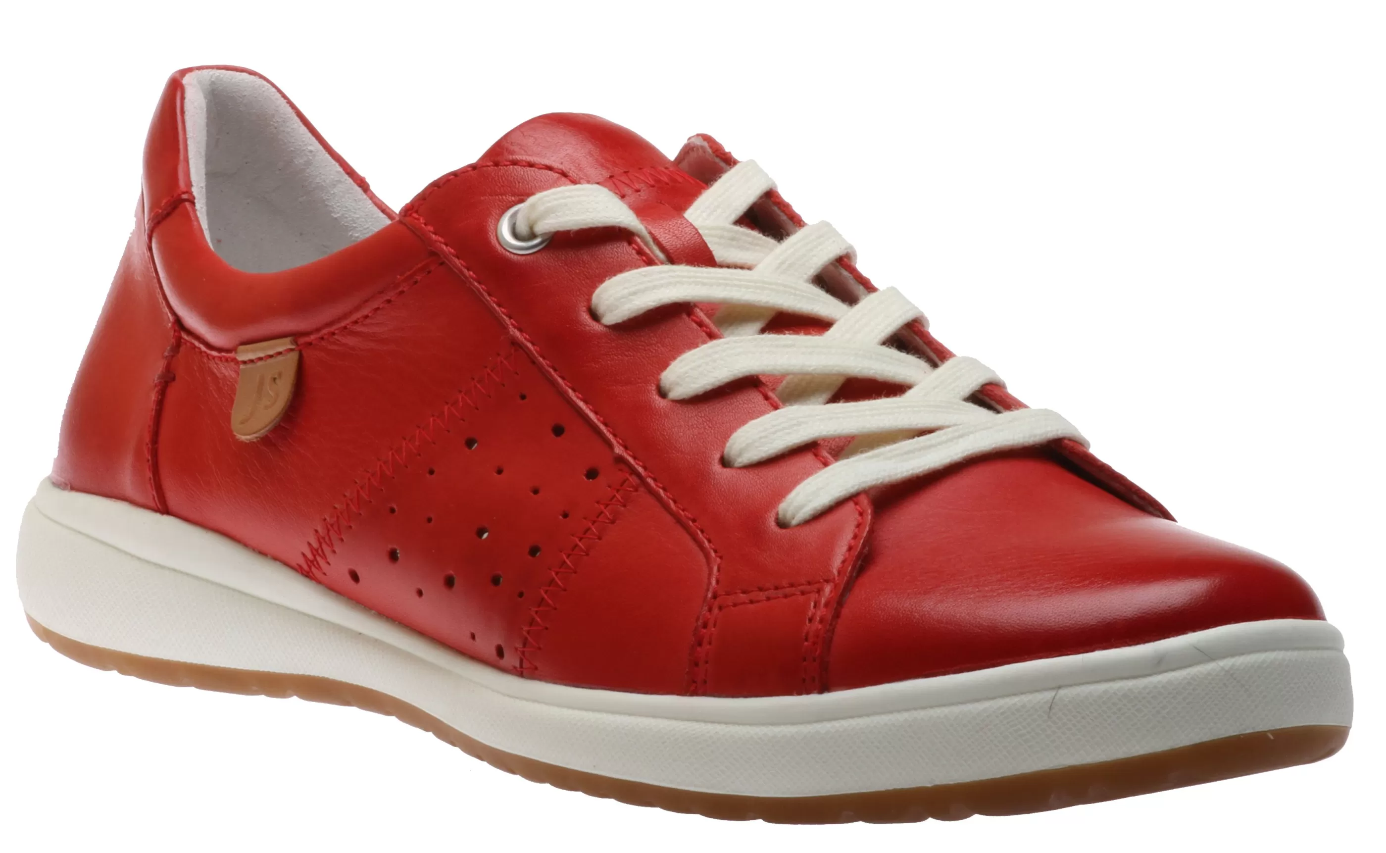 Shop Caren 01 Red Leather Lace-Up Sneaker Women Walking