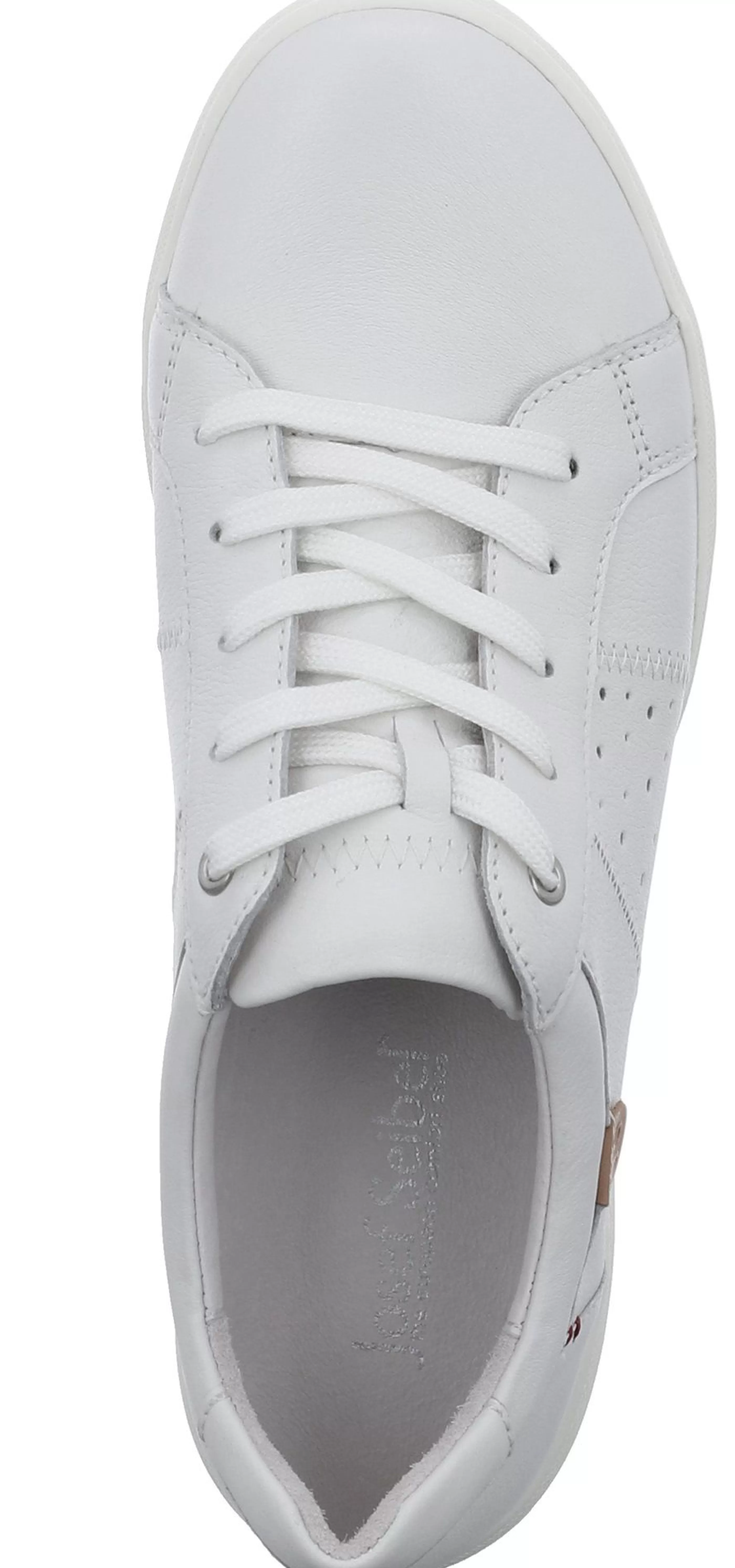 New Caren 01 White Leather Lace-Up Sneaker Women Walking