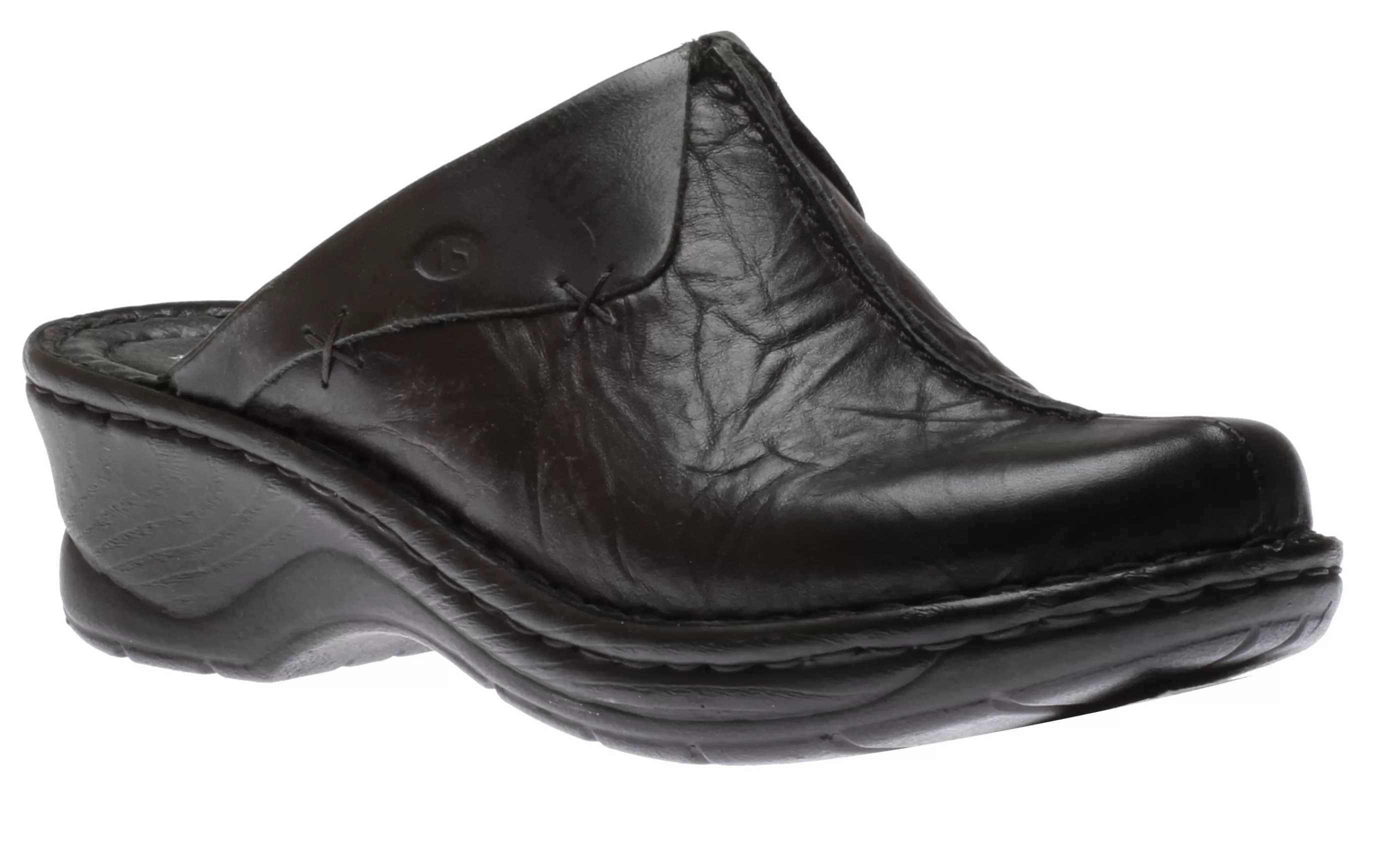 Cheap Catalonia 48 Black Leather Clog Women Clog