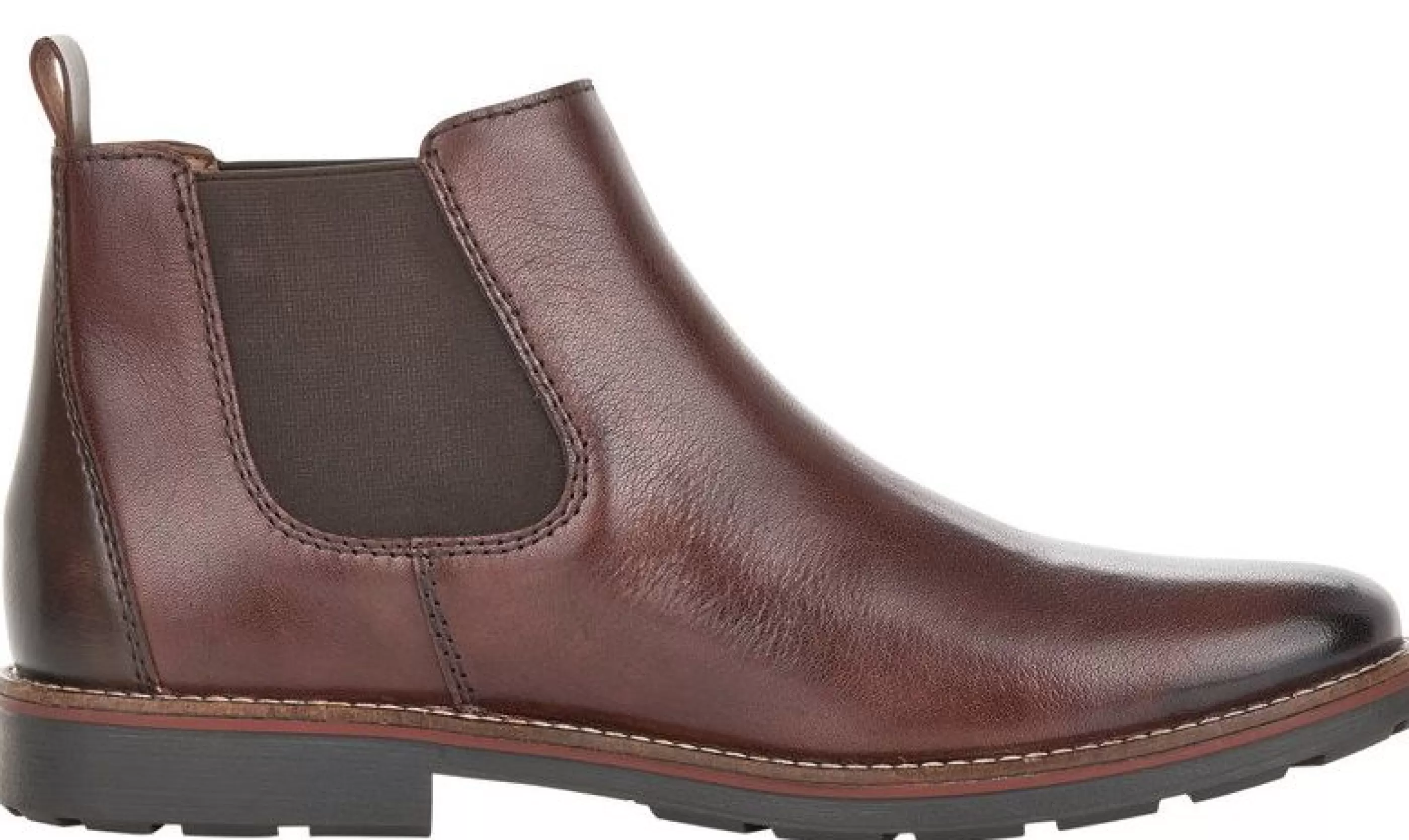 Discount Clarino Dark Brown Leather Chelsea Boot Men Boot