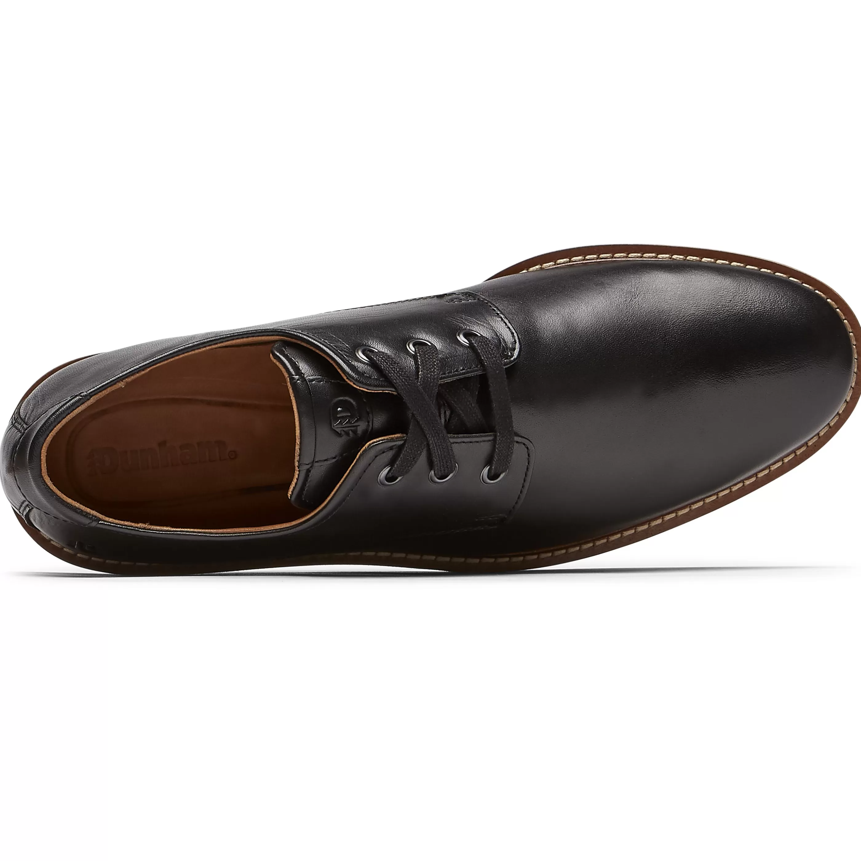 Best Sale Clyde Black Leather Plain Toe Oxford Shoe Men Dress Casual