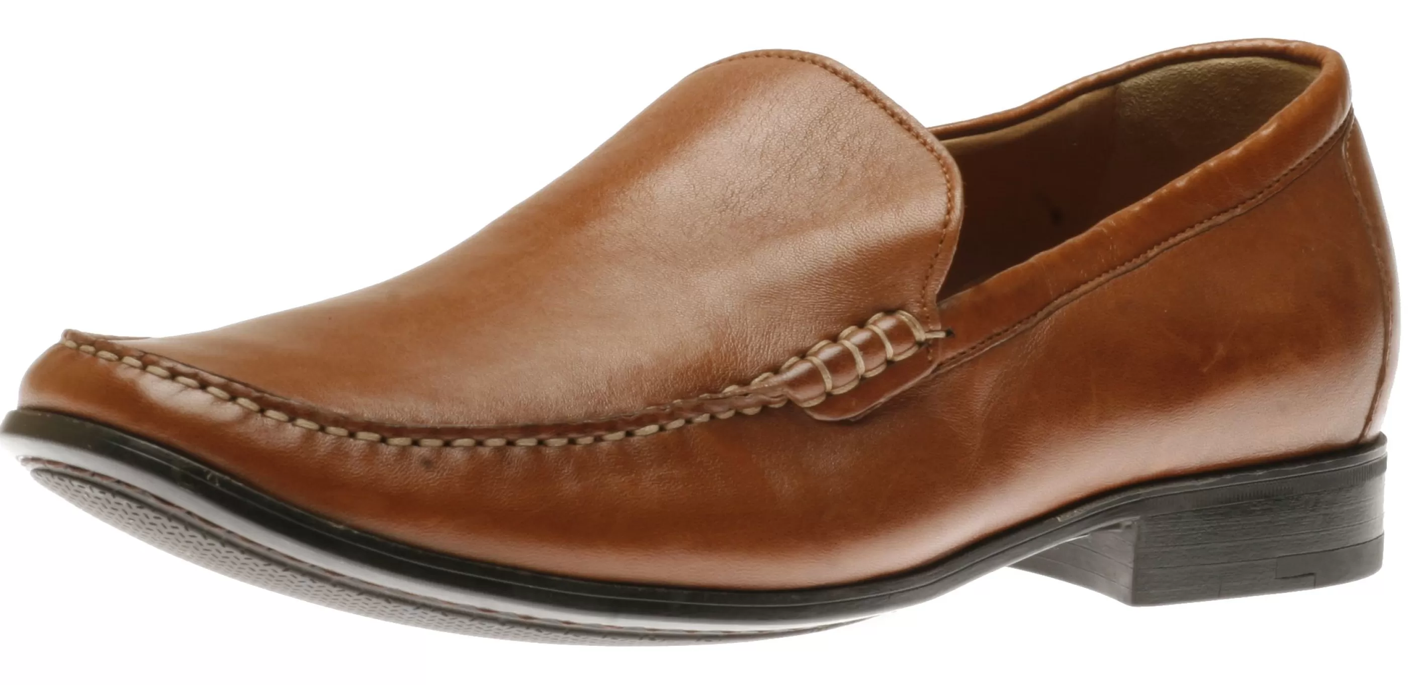 Clearance Cresswell Cognac Brown Leather Venetian Loafer Men Dress Casual