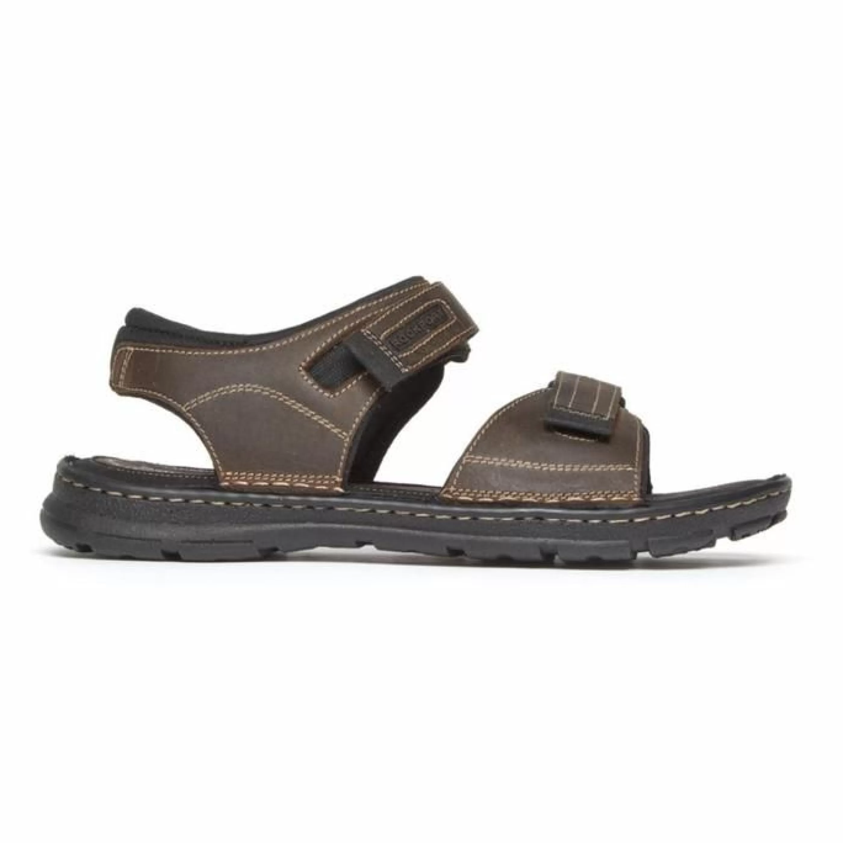 Clearance Darwyn Brown Leather Quarter-Strap Sports Sandal Men Sandal