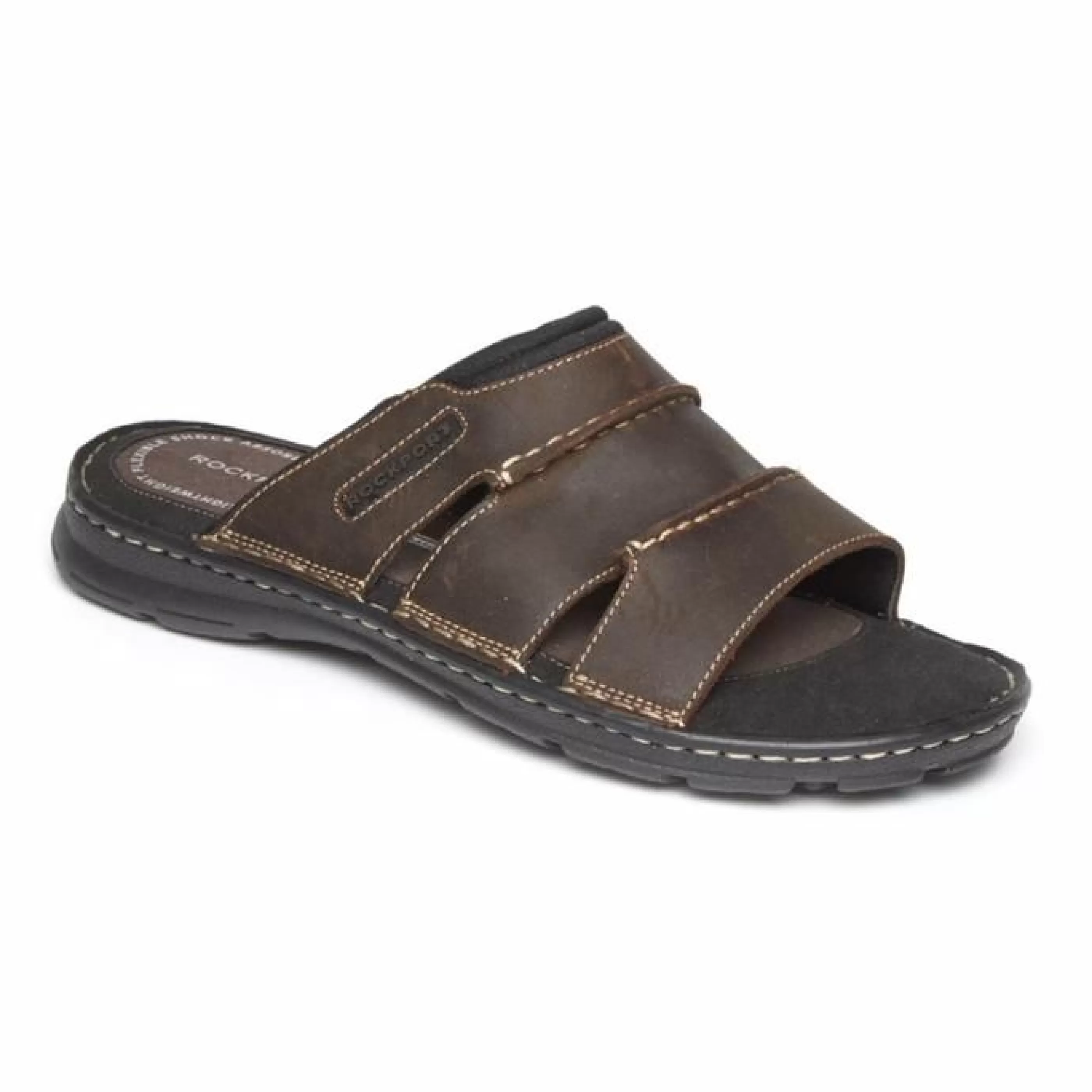 Shop Darwyn Brown Leather Slide Sandal Men Slide