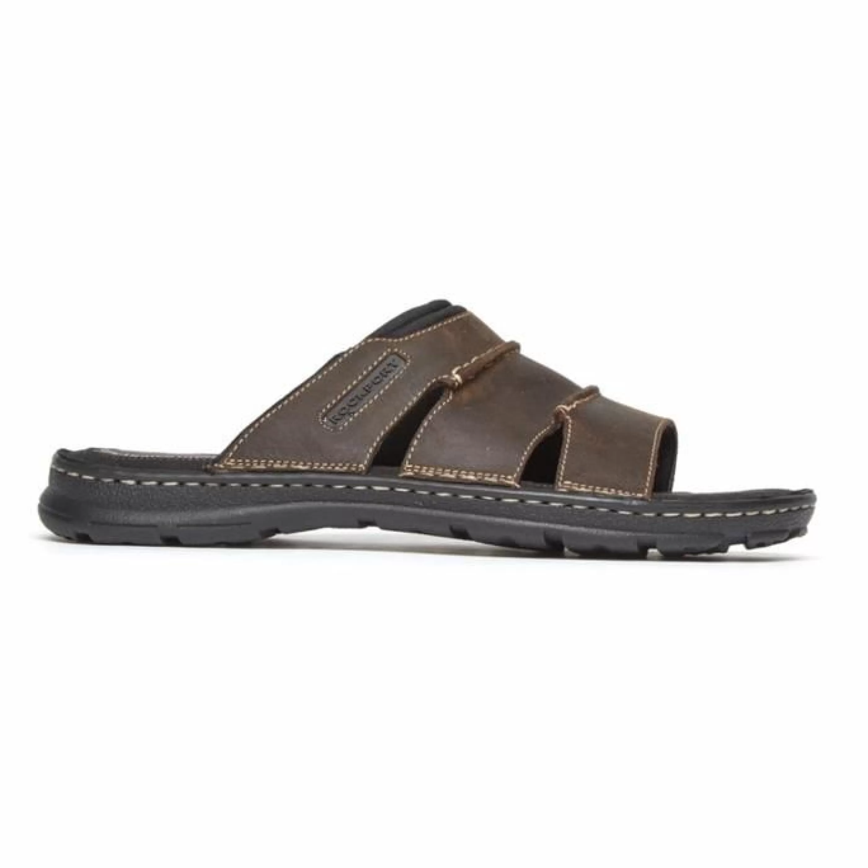 Shop Darwyn Brown Leather Slide Sandal Men Slide