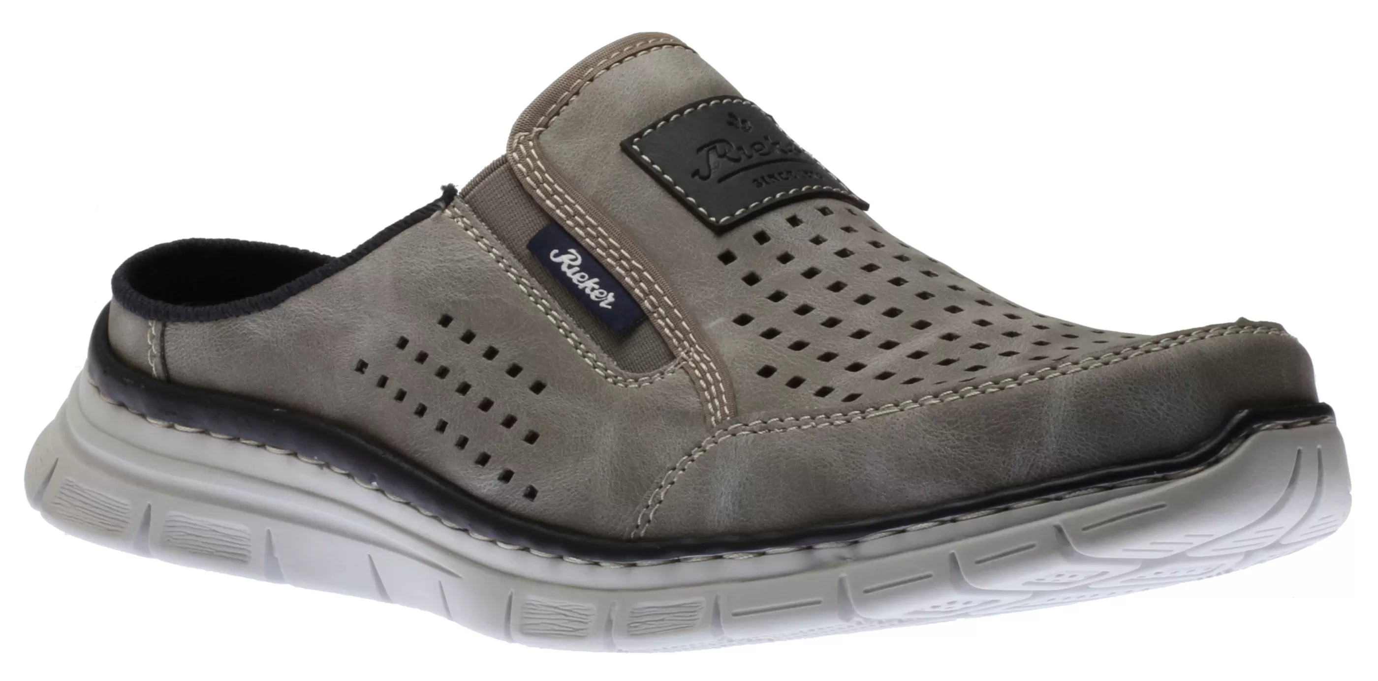 Discount Dollaro Grey Perforated Athletic Slip-On Mule Men Clog