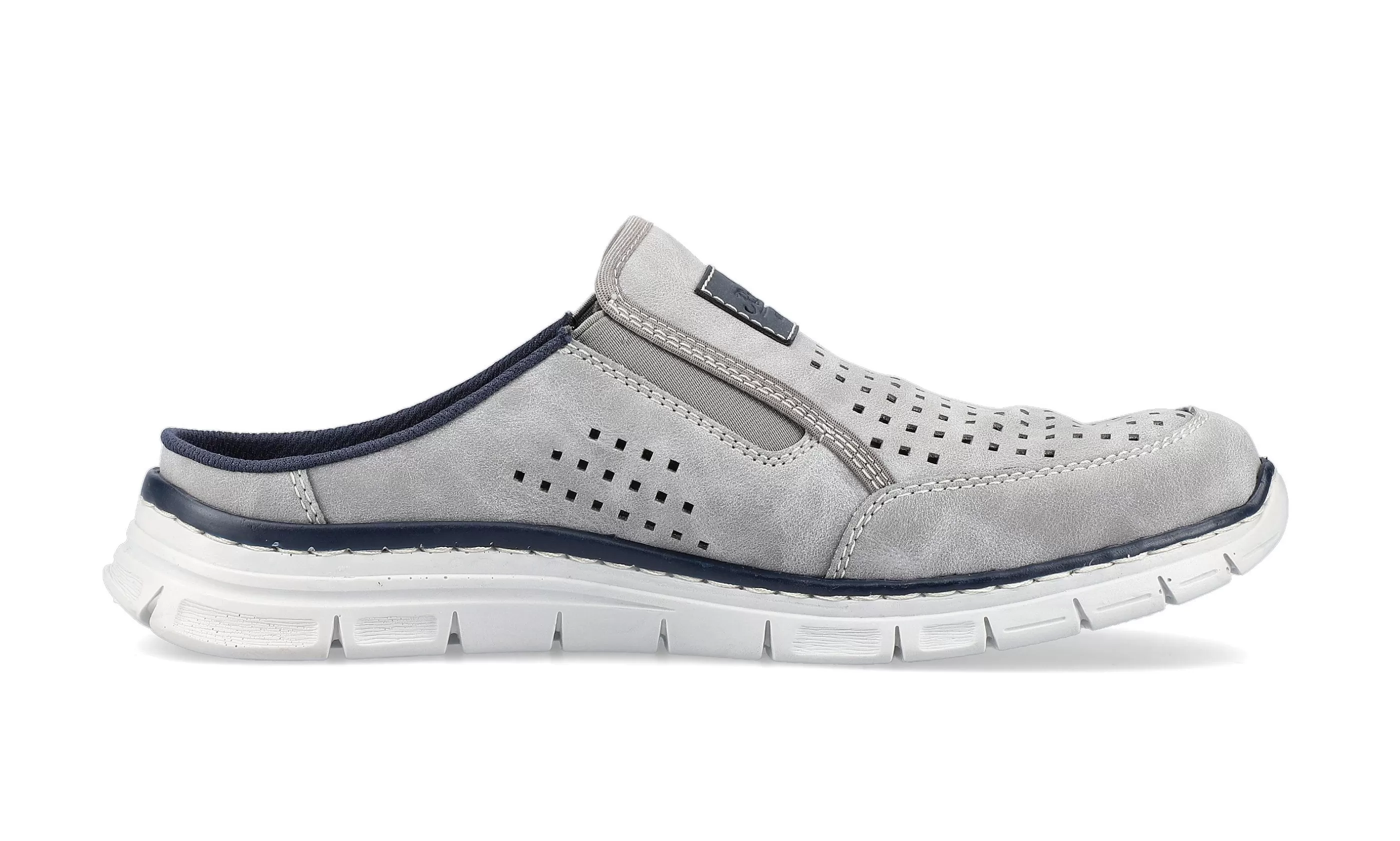 Discount Dollaro Grey Perforated Athletic Slip-On Mule Men Clog