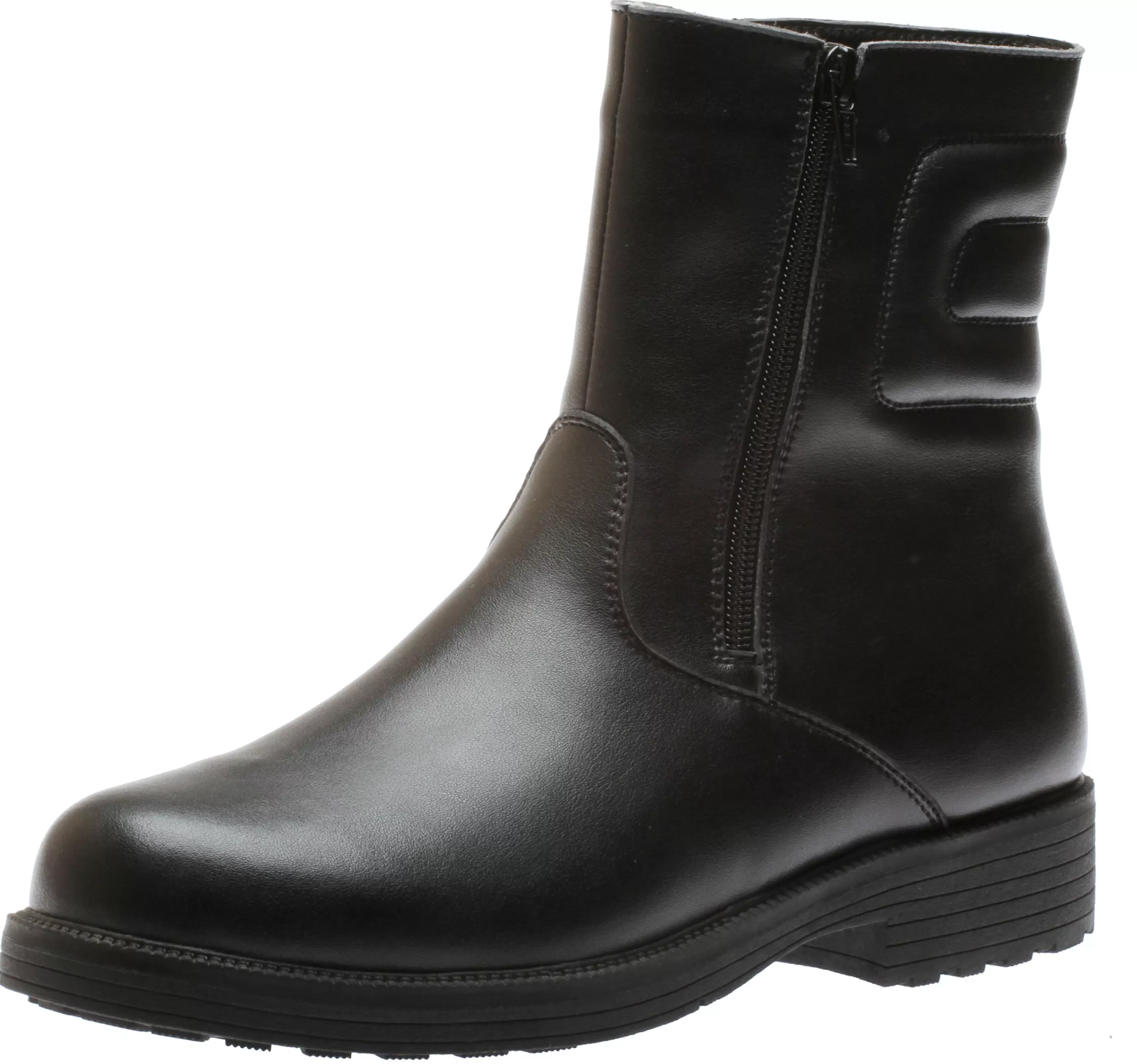 Outlet Double Zipper Grip Black Winter Boot Men Boot