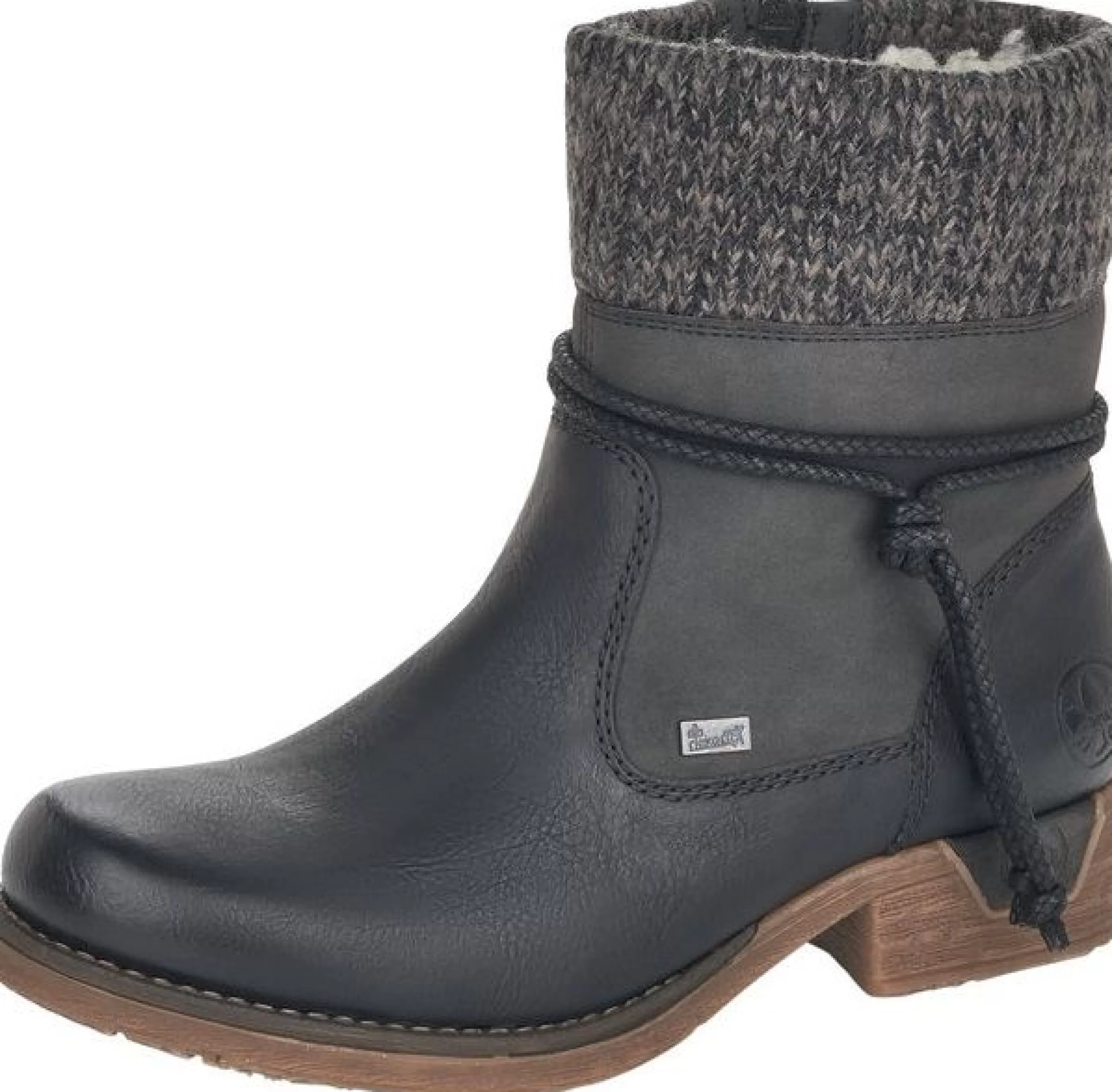 Clearance Eagle Black Grey Knit Ankle Boot Women Boot