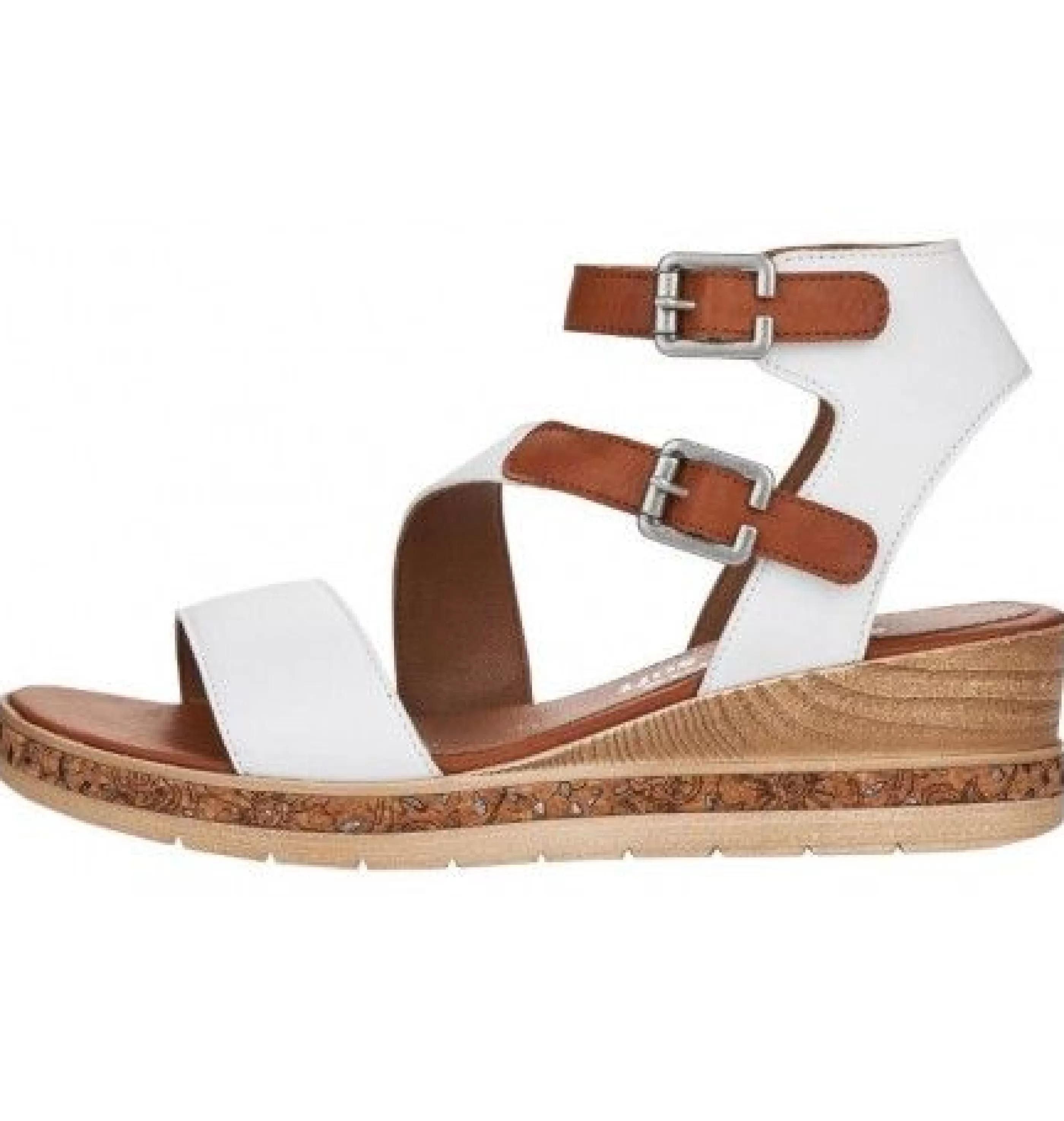 New Eagle Soft White Tan Women Sandal