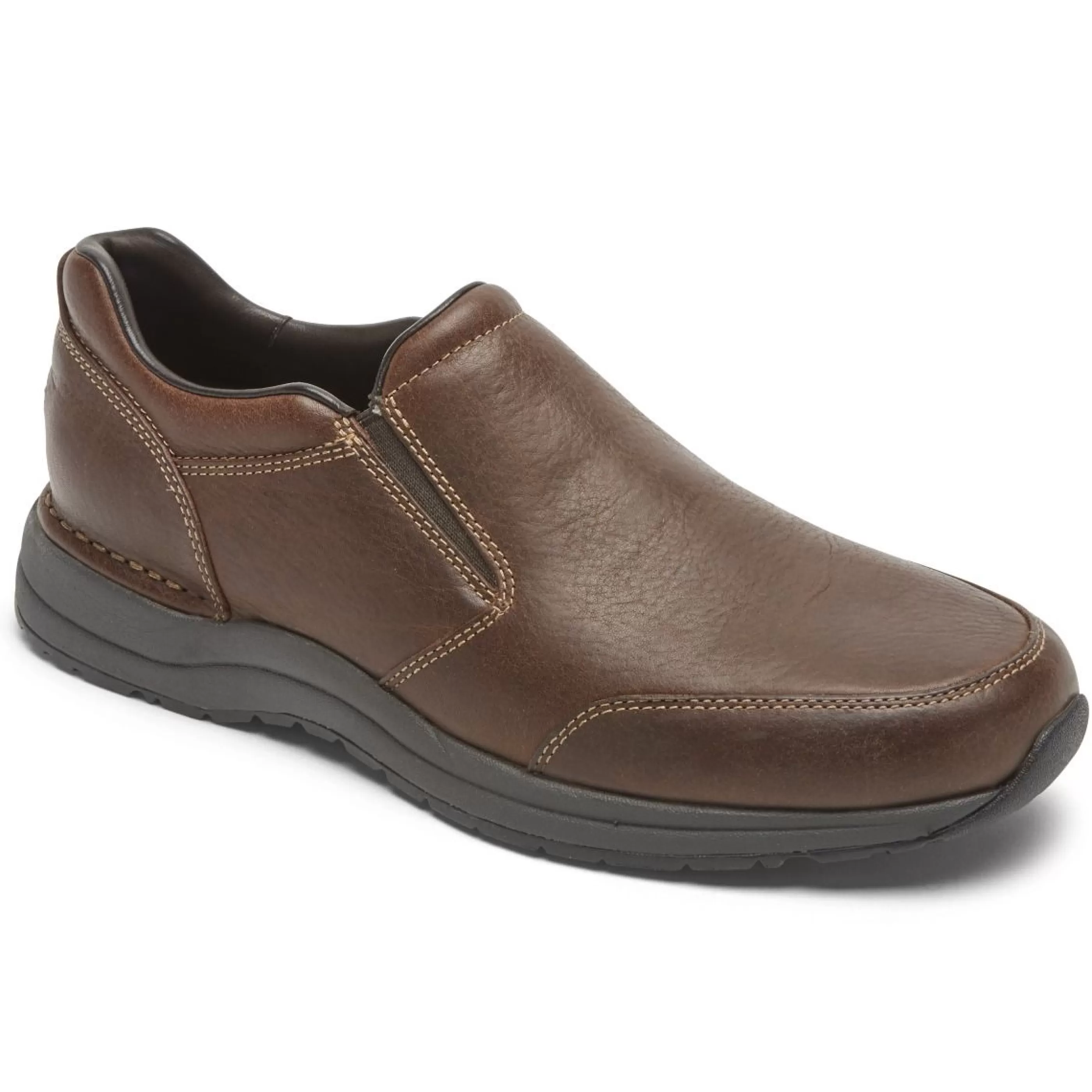 Best Sale Edge Hill 2 Brown Leather Double Gore Slip-On Casual Dress Shoe Men Dress Casual