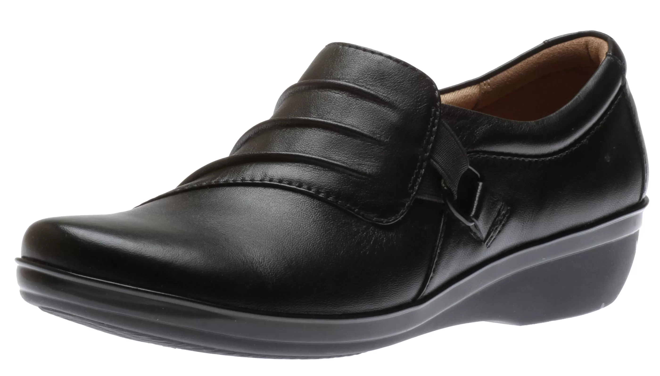 Flash Sale Everlay Heidi Black Leather Slip-On Women Casual