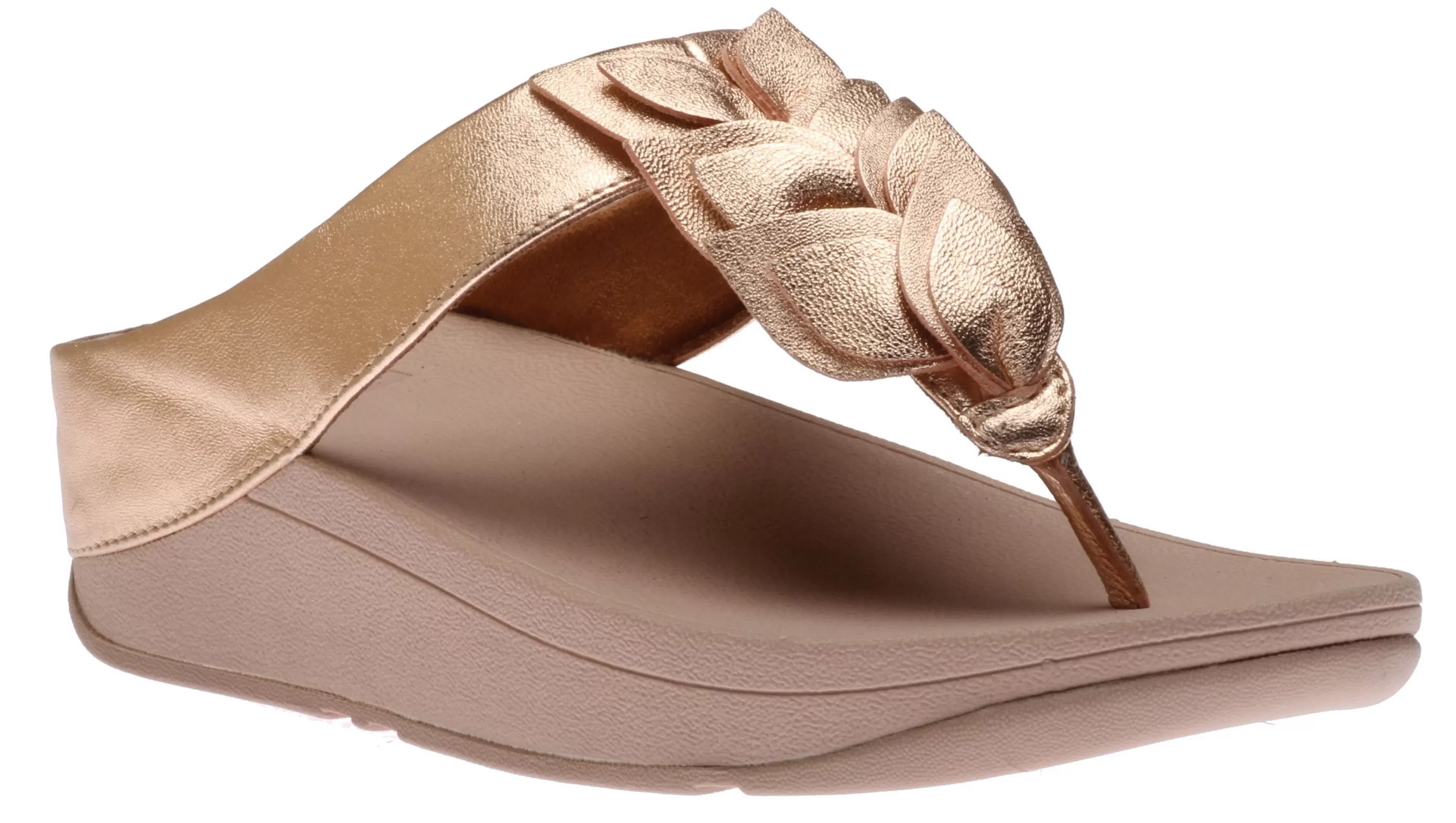 Store Fino Rose Gold Leather Thong Sandal Women Toe Thong