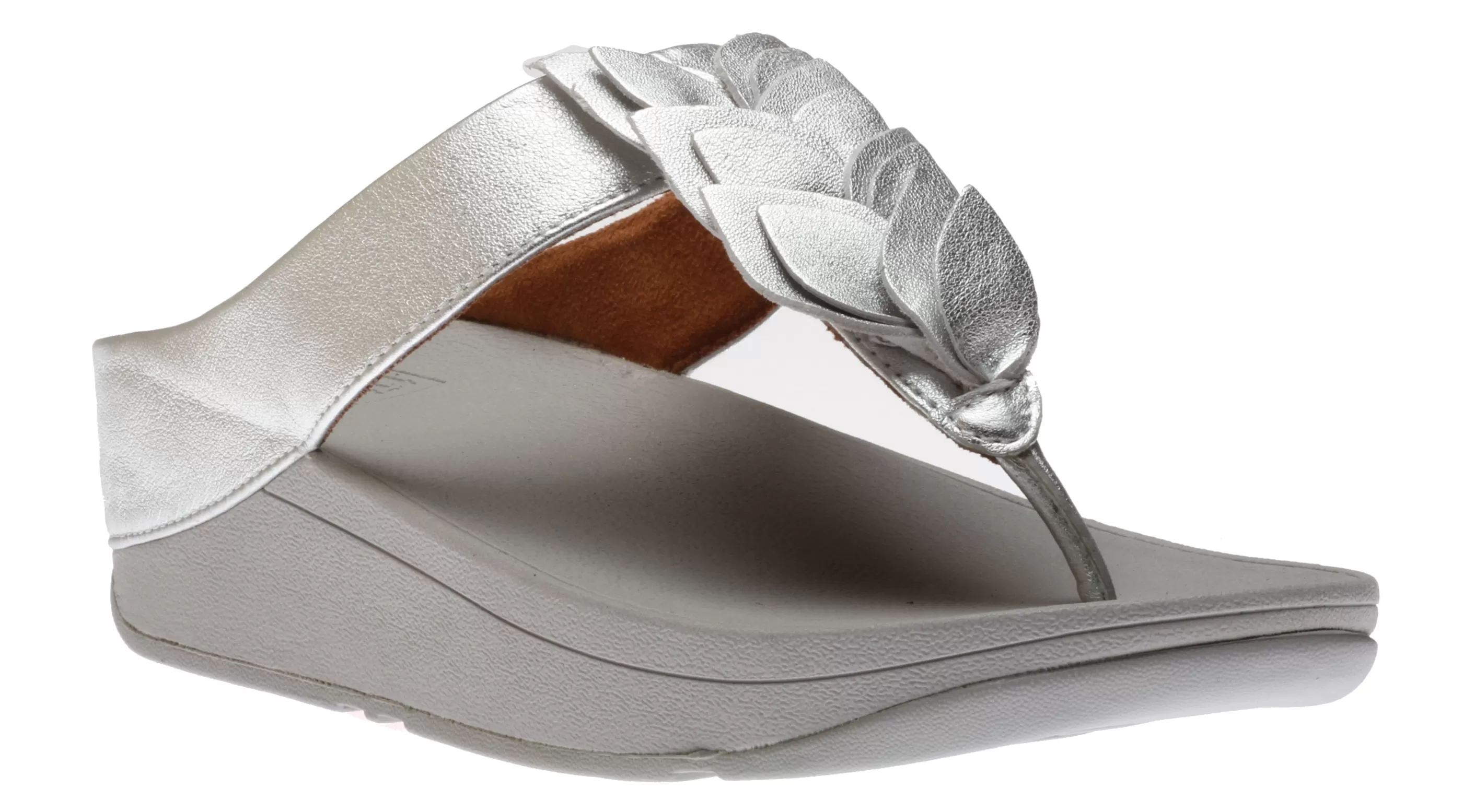 Cheap Fino Silver Leather Thong Sandal Women Toe Thong