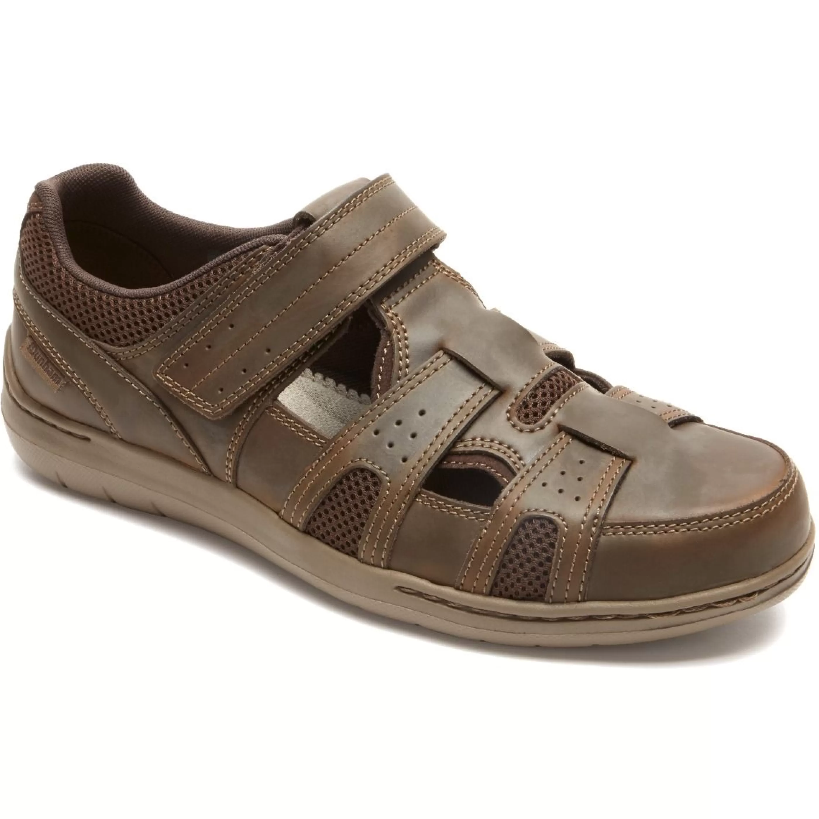 Discount Fitsmart Brown Leather Fisherman Sandal Men Sandal