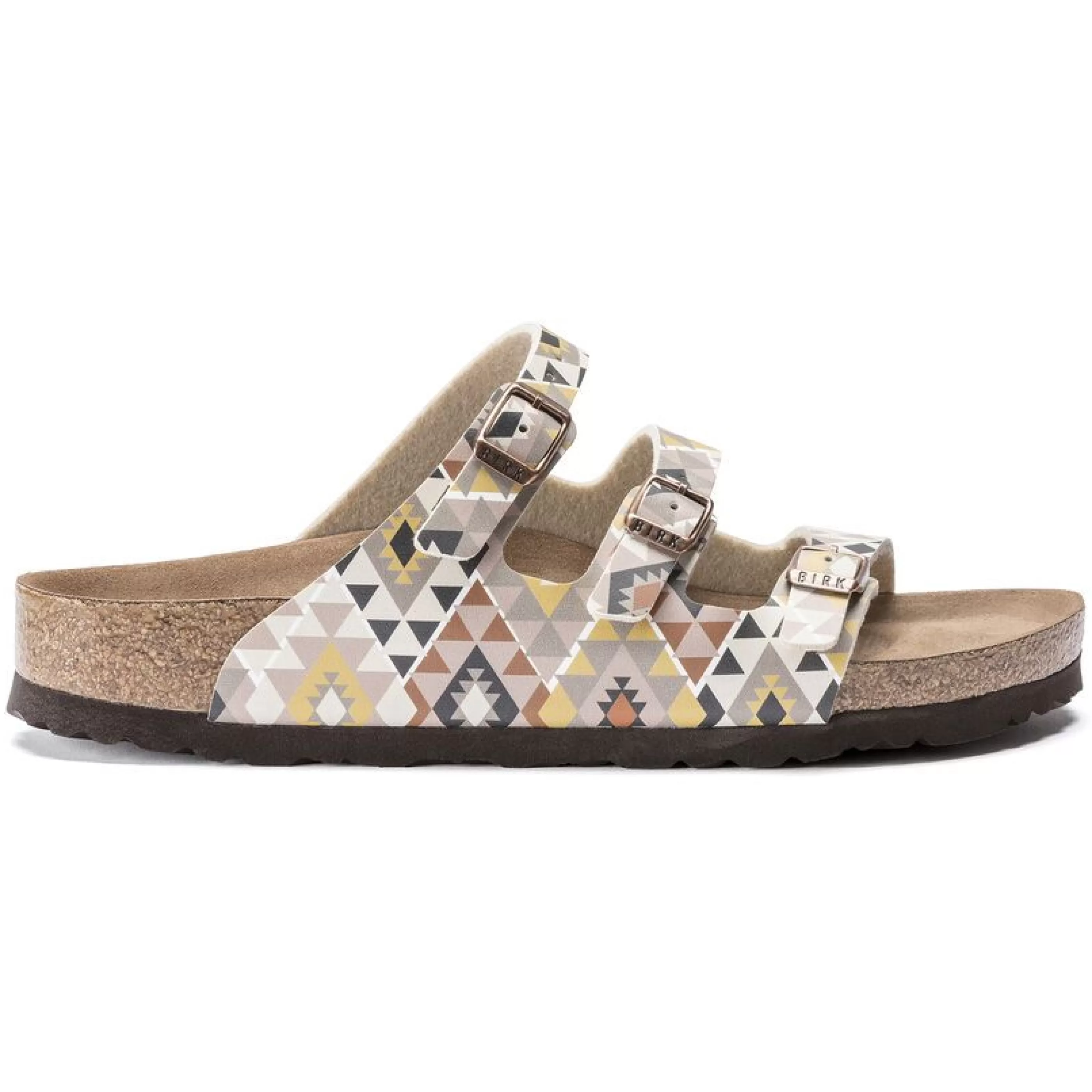 New Florida Vegan Birko-Flor Printed Mocha Slide Sandal Women Slide