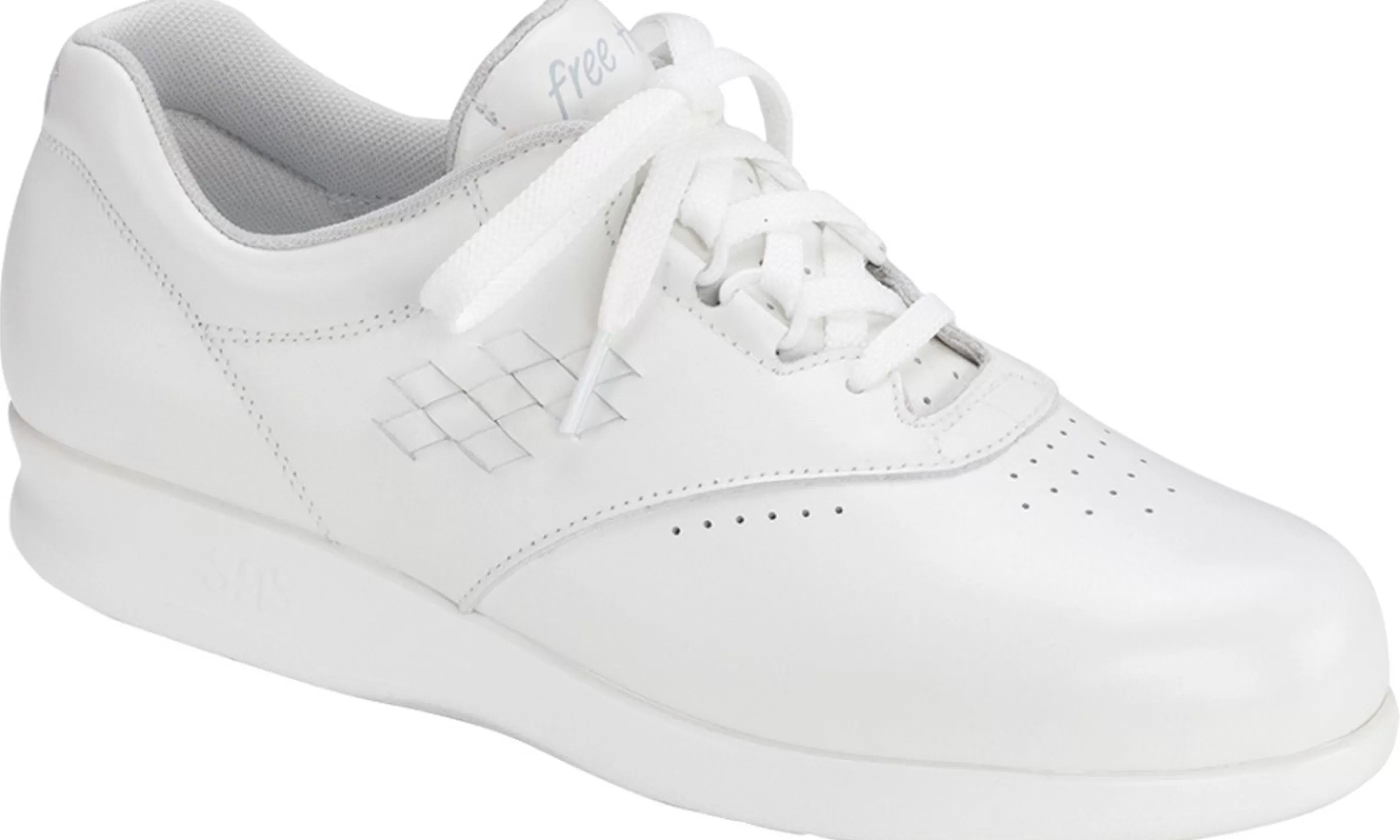 Cheap Freetime White Leather Walking Shoe Women Walking