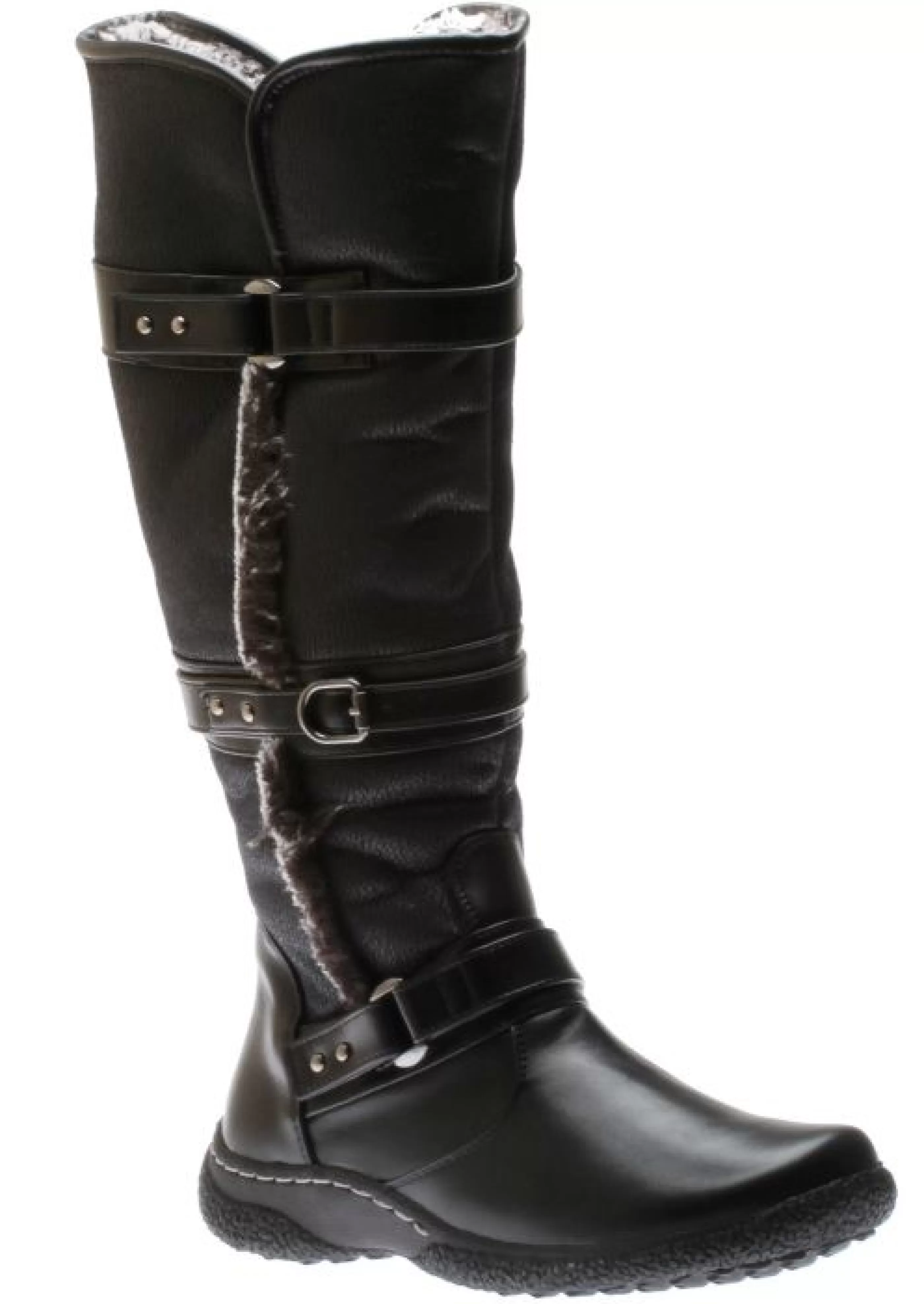 Shop Gabrielle 2 Wide Calf Black Leather Tall Boot Women Boot