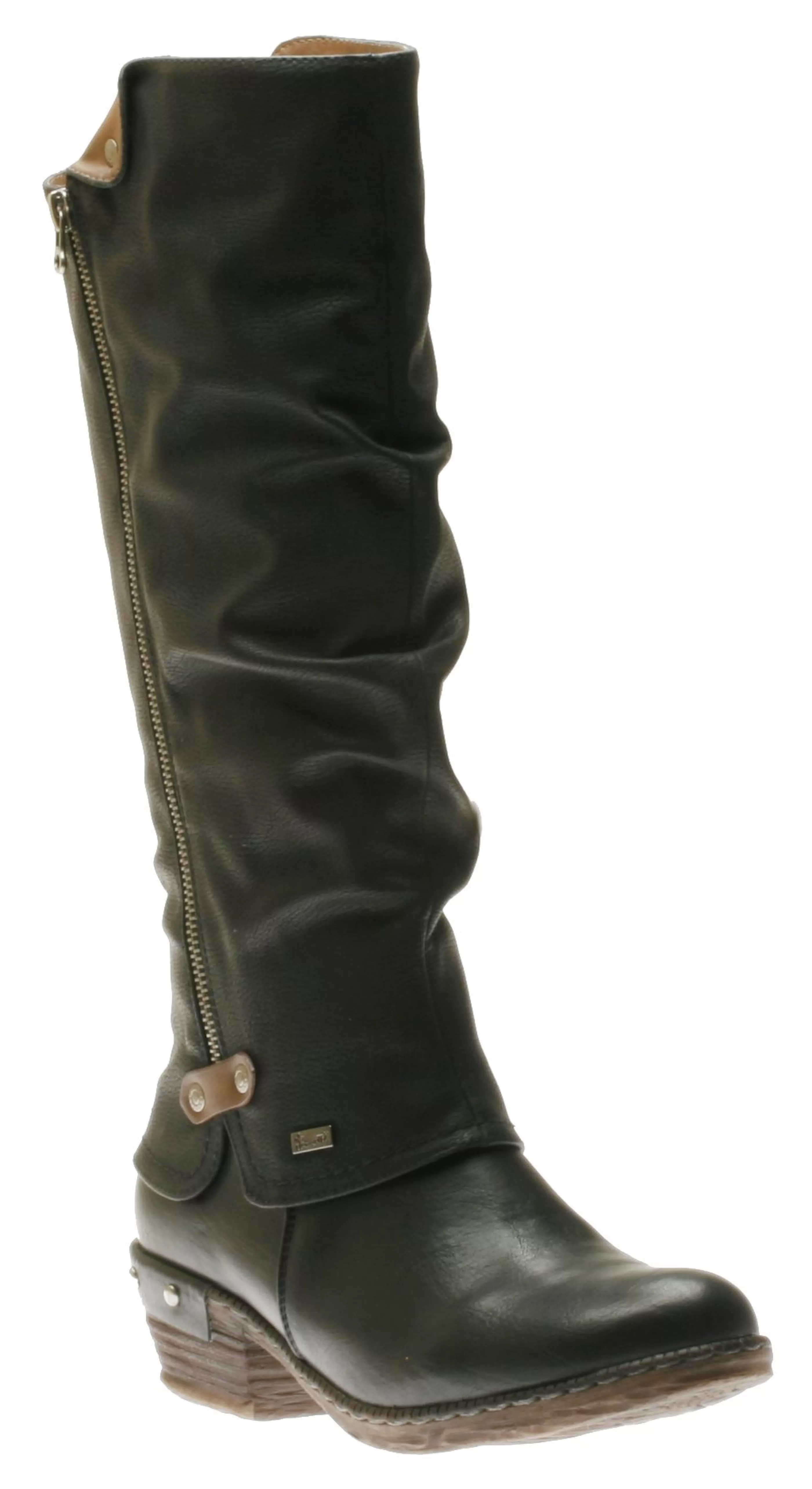 Sale Genf Black Ruched Tall Winter Boot Women Boot