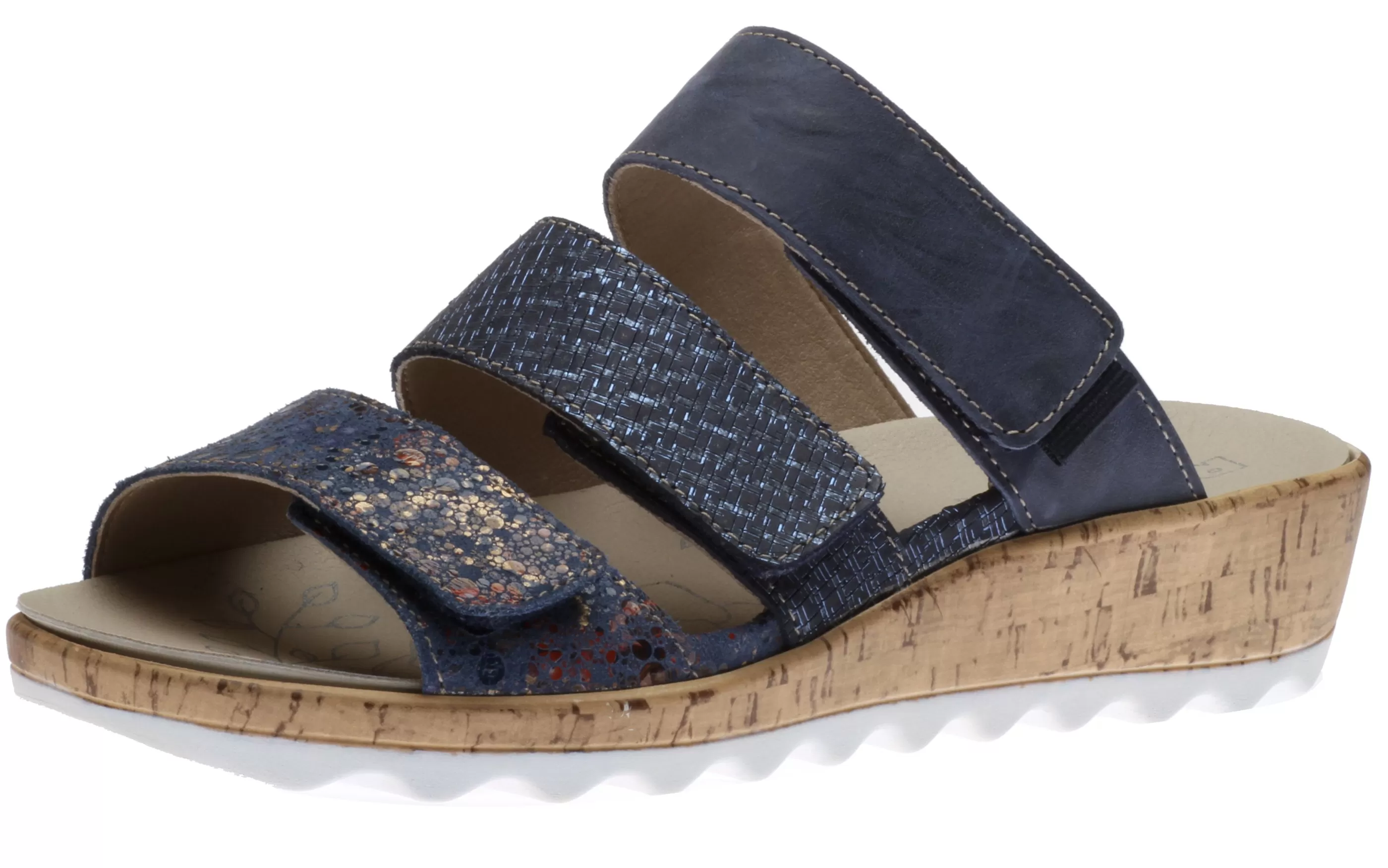 Discount Gina 17 Ocean Blue Slide Wedge Sandal Women Slide