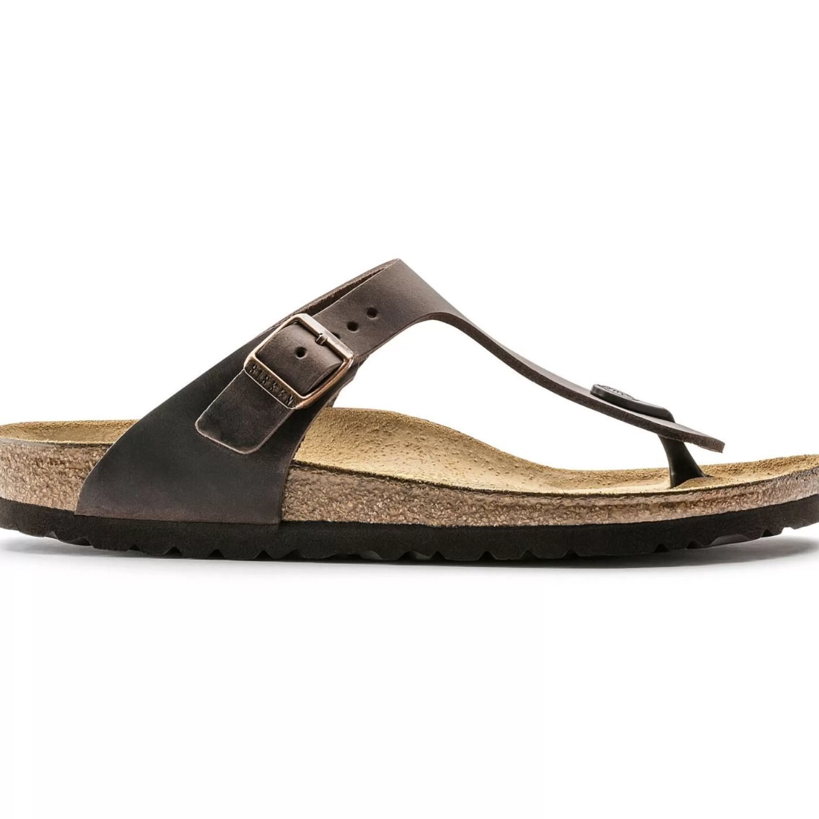 Fashion Gizeh Habana Brown Oiled Leather Thong Sandal Men Toe Thong