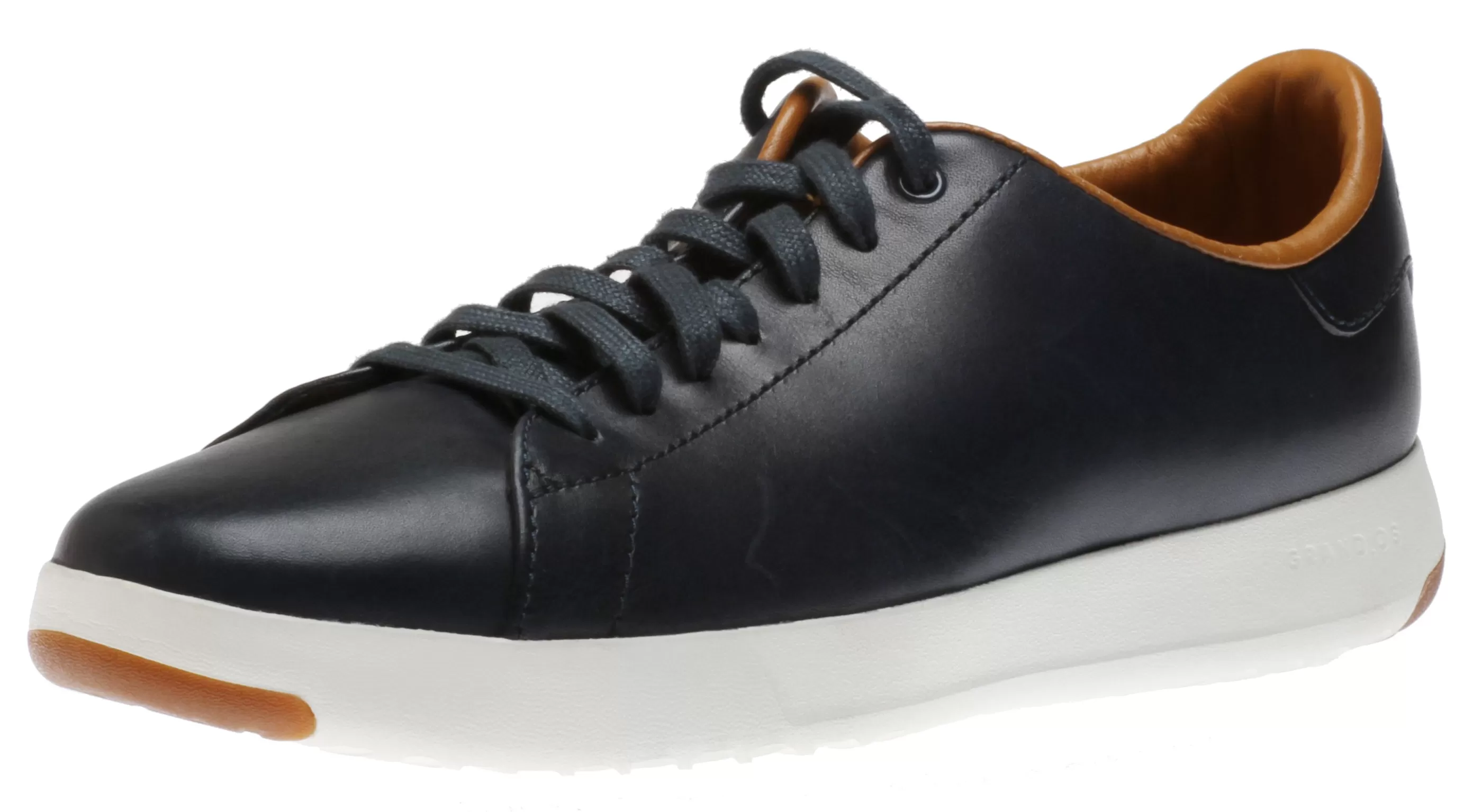 Discount Grandpru00F8 Blue Leather Lace-Up Tennis Sneaker Men Walking