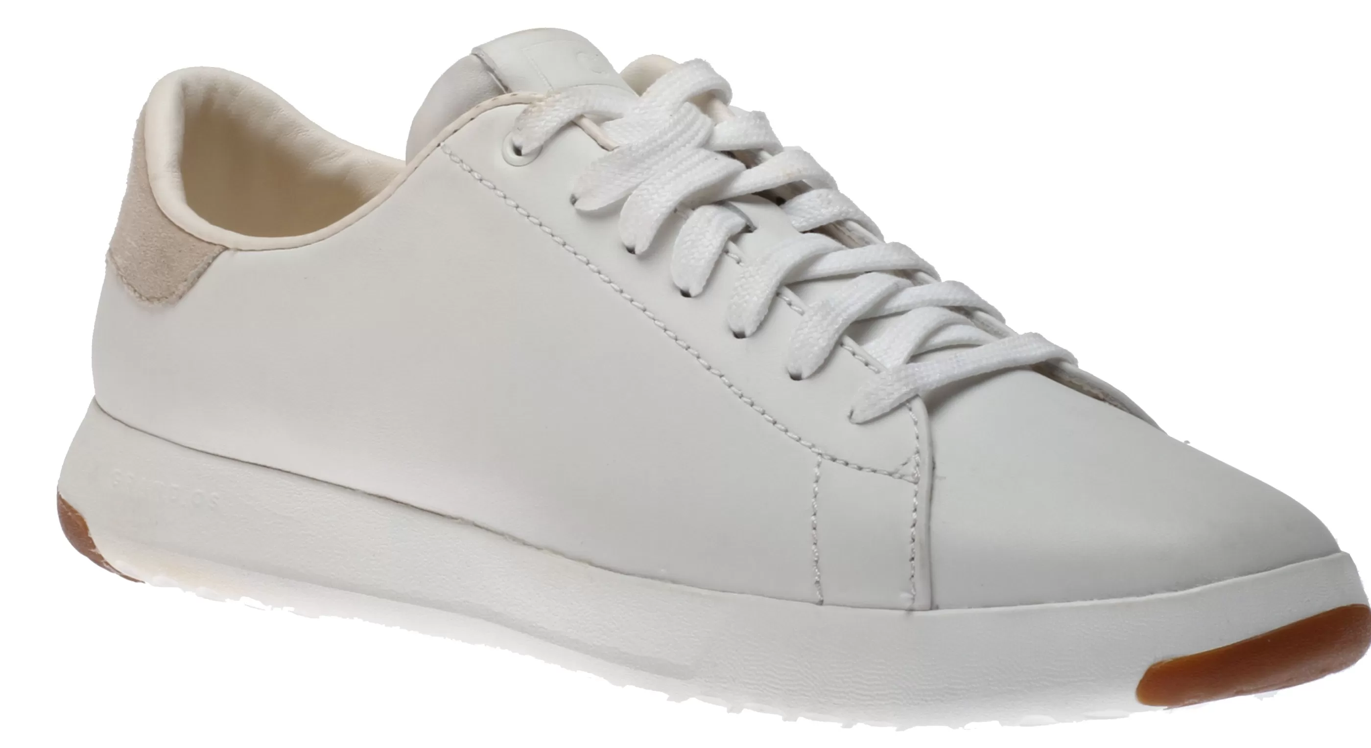 Online Grandpru00F8 White Leather Lace-Up Tennis Sneaker Men Walking