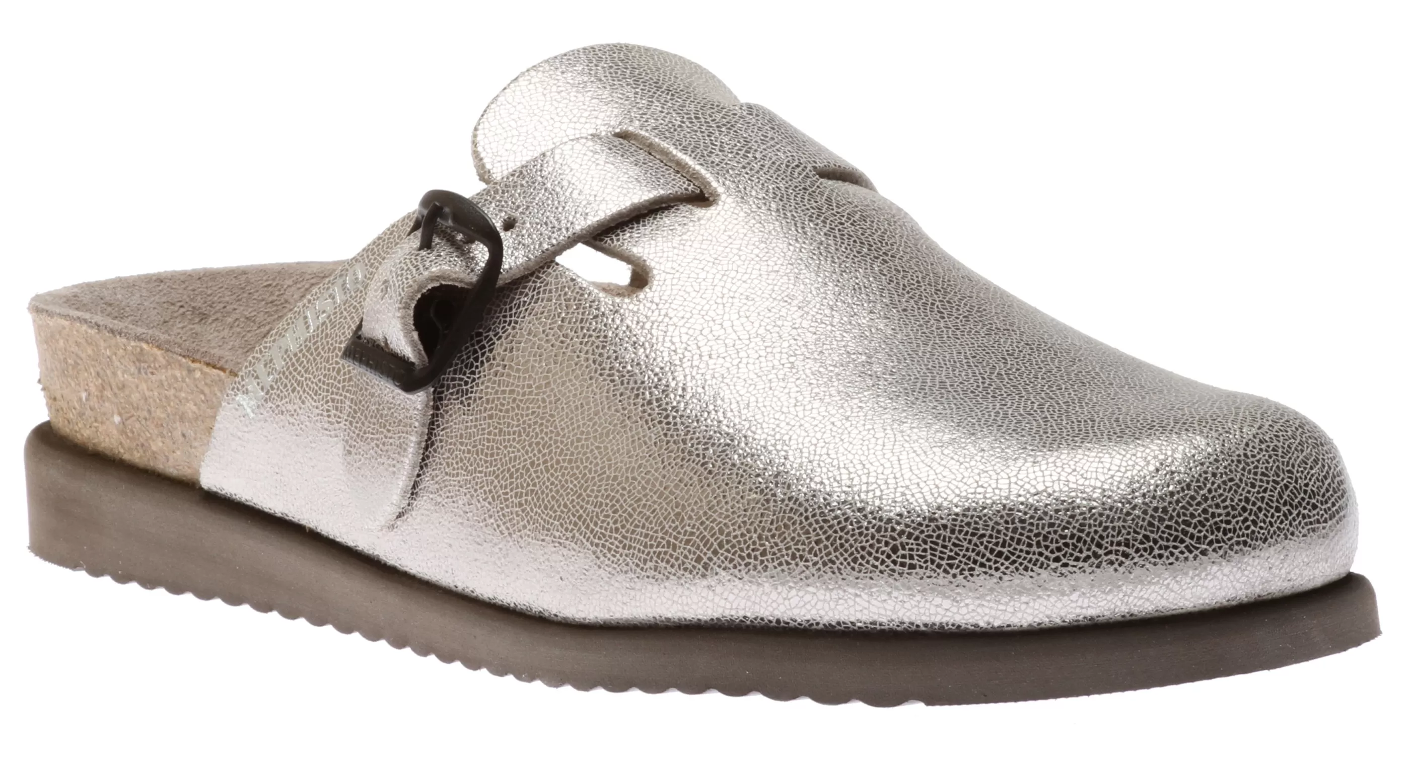 Cheap Halina Metallic Silver Clog Women Clog