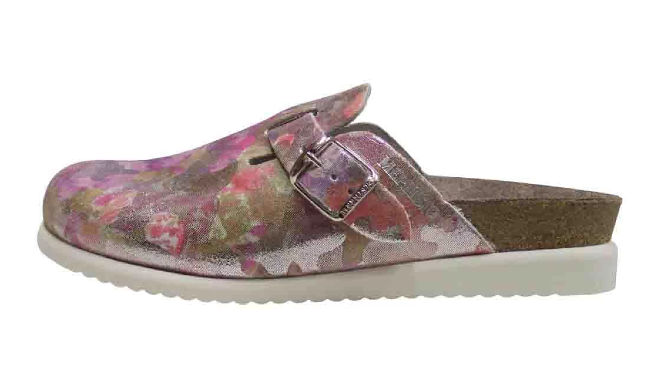 Shop Halina Pink Silver Leather Clog Women Clog