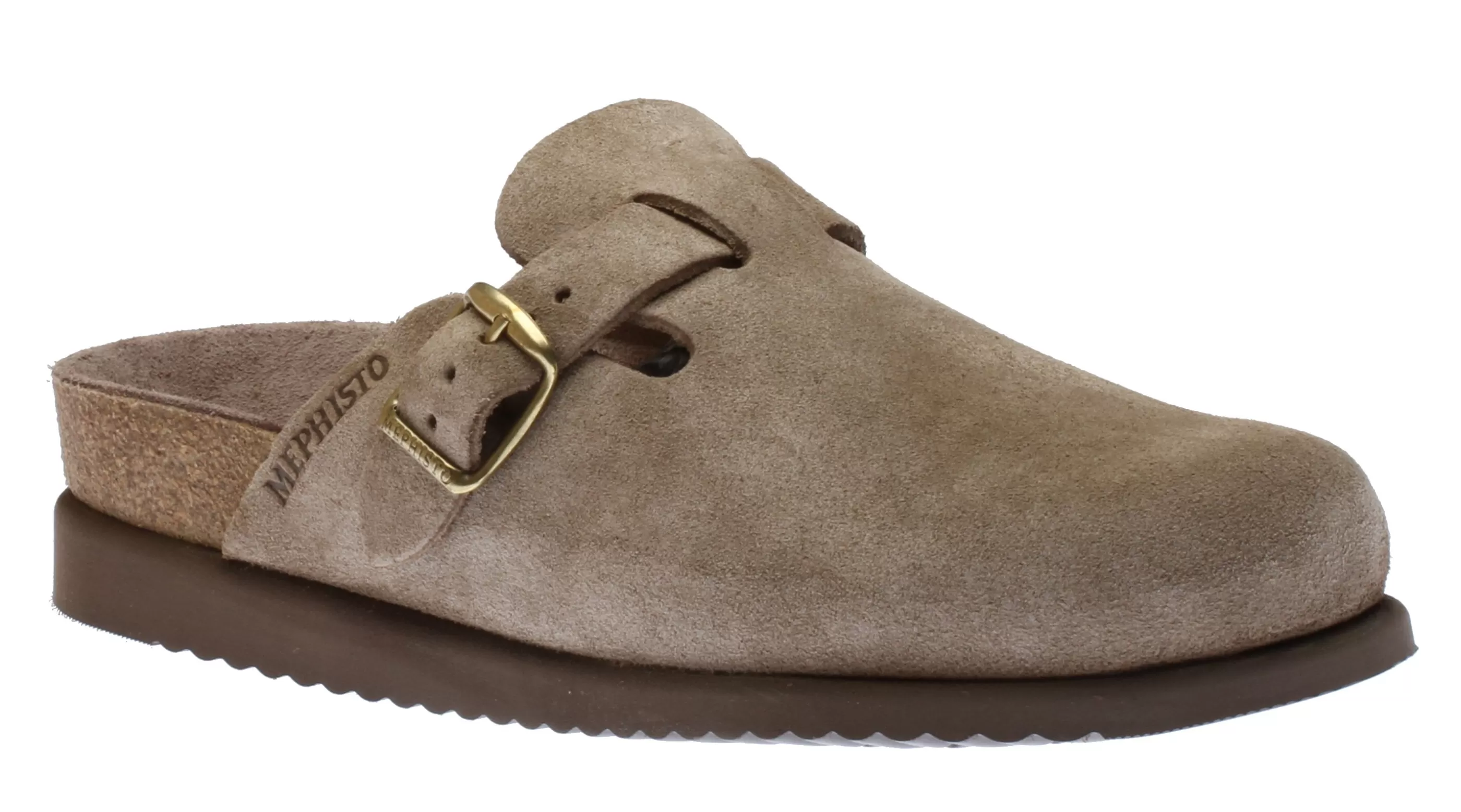 Fashion Halina Warm Grey Suede Leather Clog Women Walking