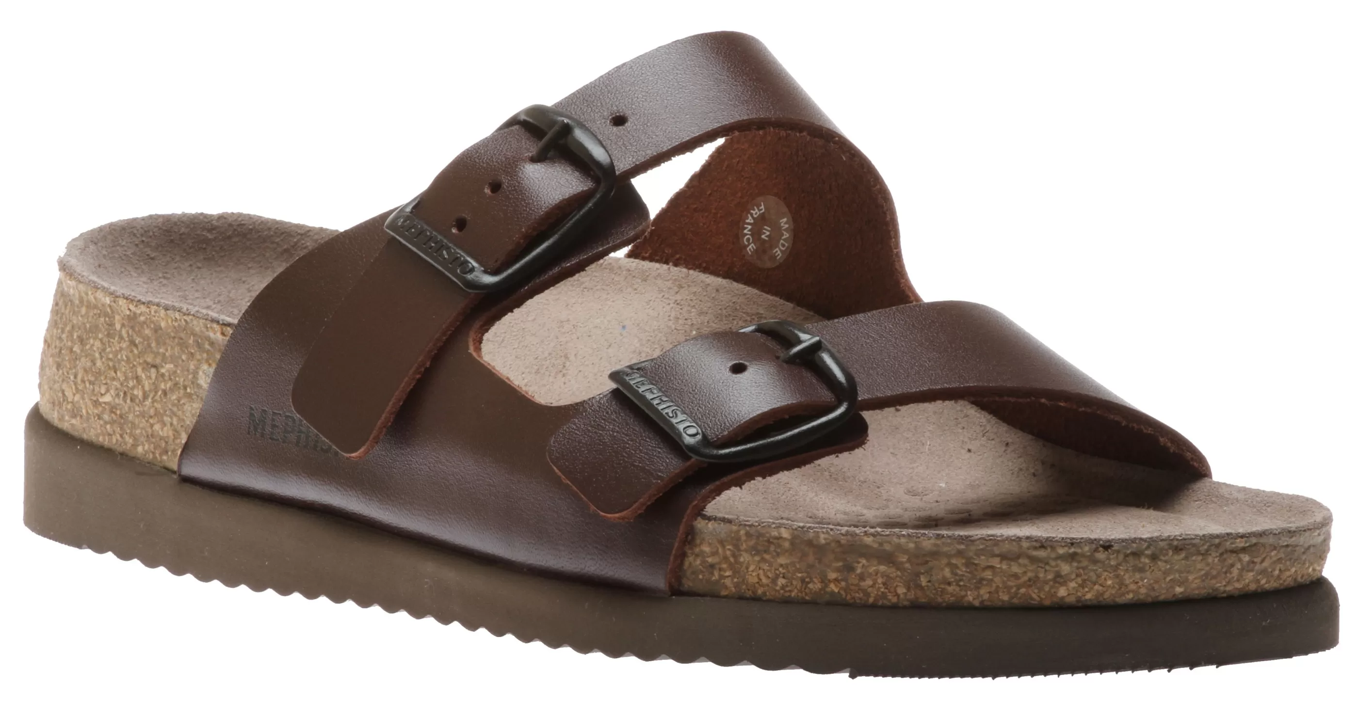 Outlet Helda Plus Wide Width Chestnut Brown Slide Sandal Women Slide