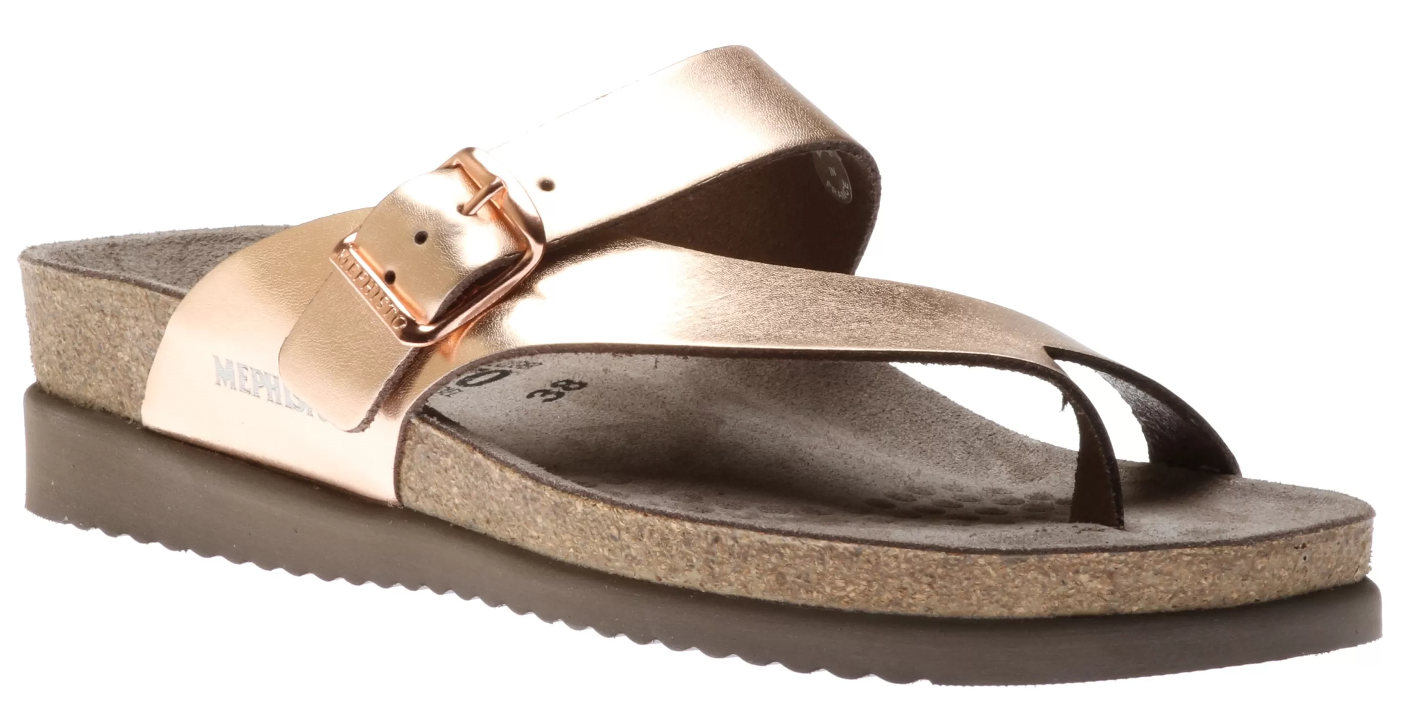 Cheap Helen Bronze Leather Thong Sandal Women Toe Thong