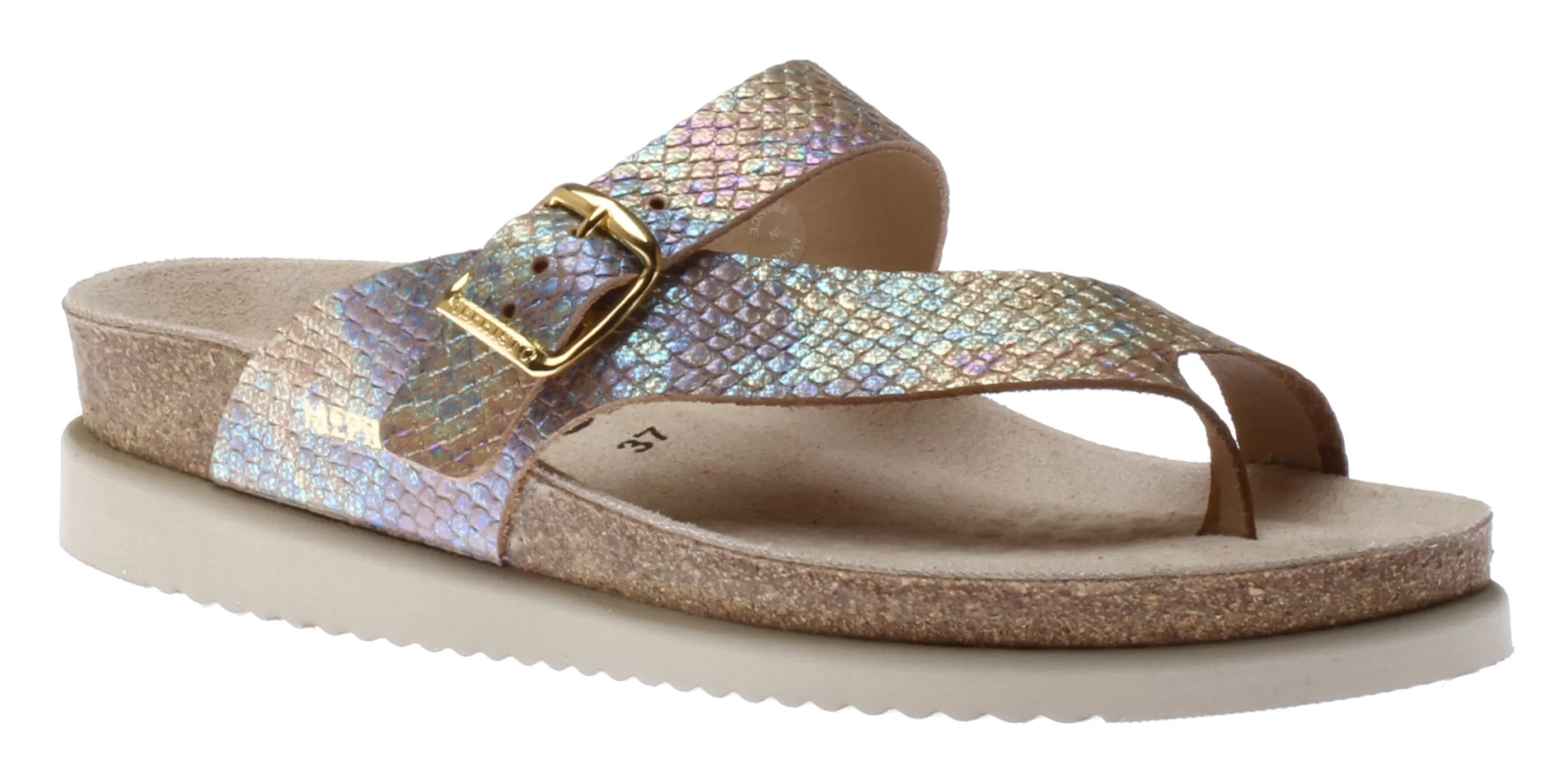 New Helen Gold Multicoloured Reptilia Thong Sandal Women Toe Thong