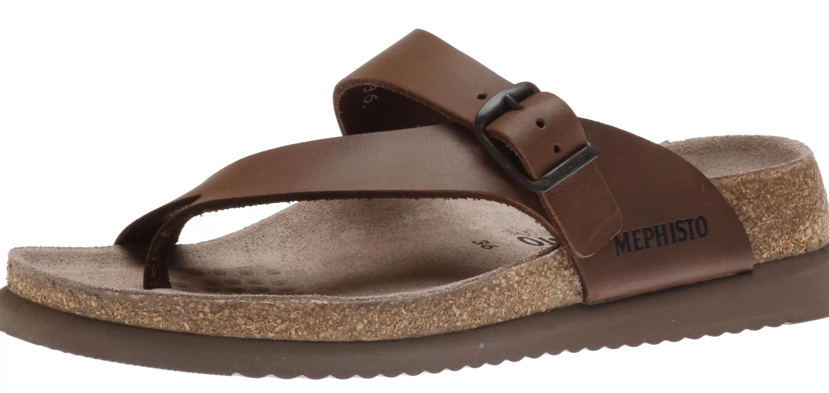 New Helen Plus Wide Width Brown Leather Thong Sandal Women Toe Thong