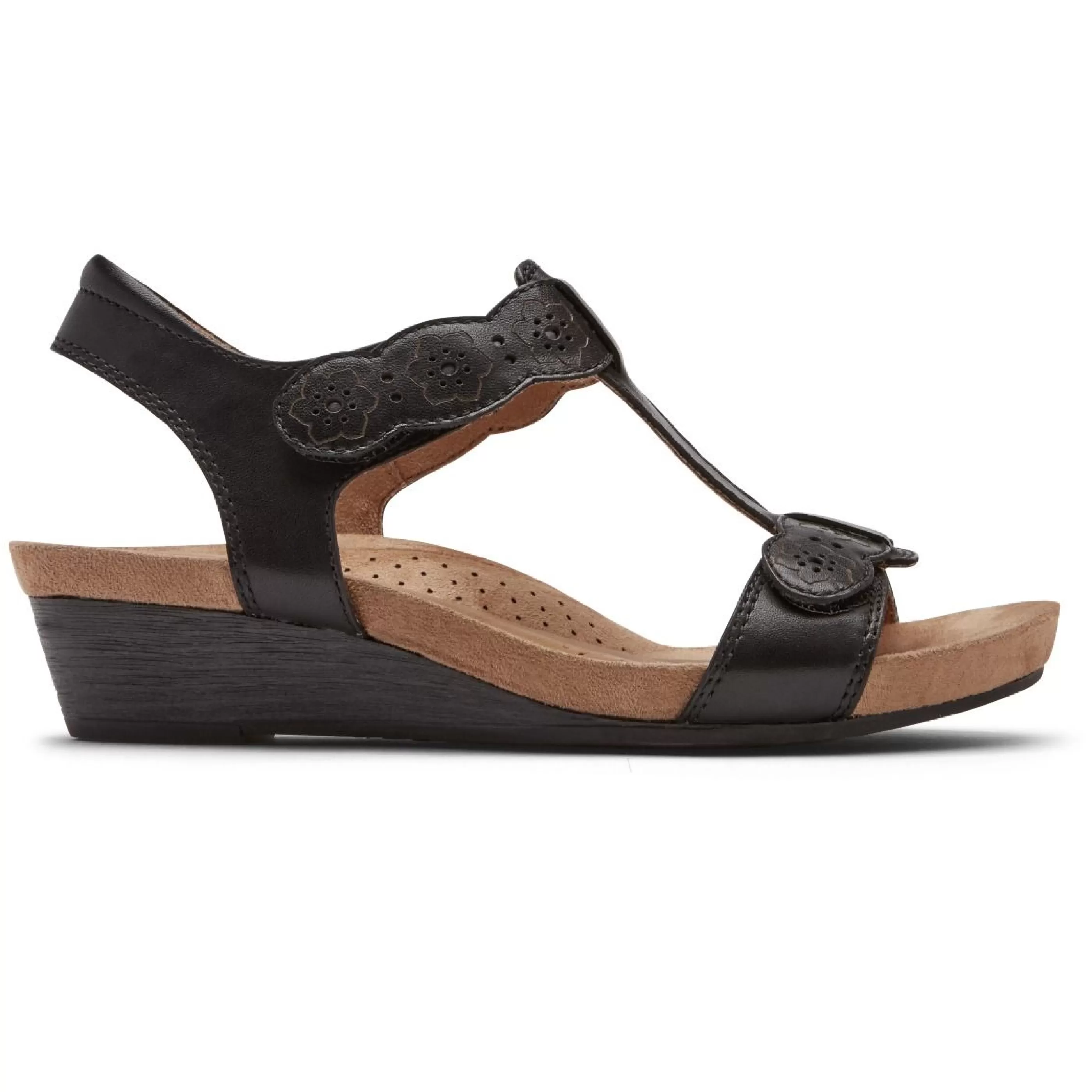 Online Hollywood T-Strap Black Sandal Women Sandal