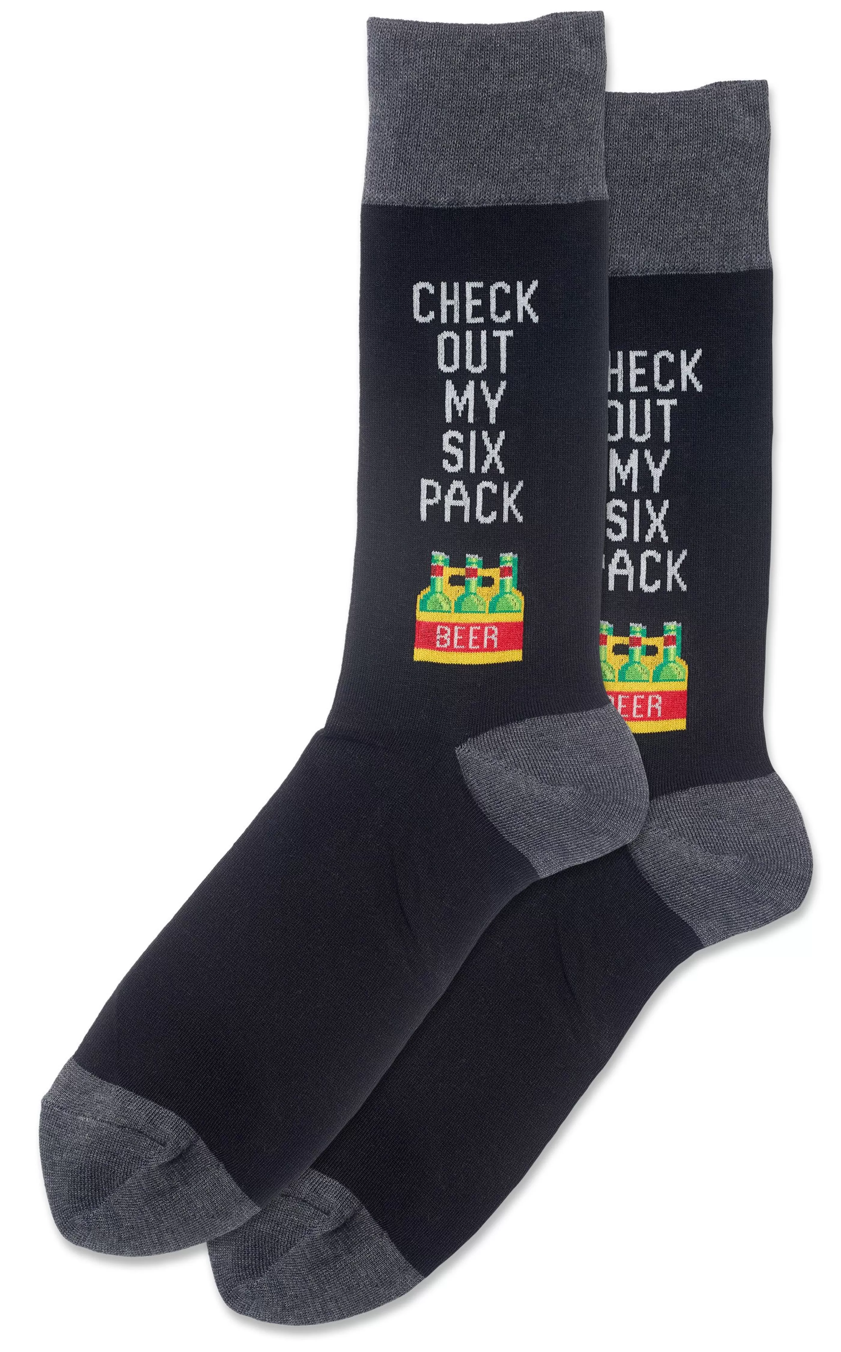 Shop Men's Check Out My Six Pack Crew Socks Accessories Socks