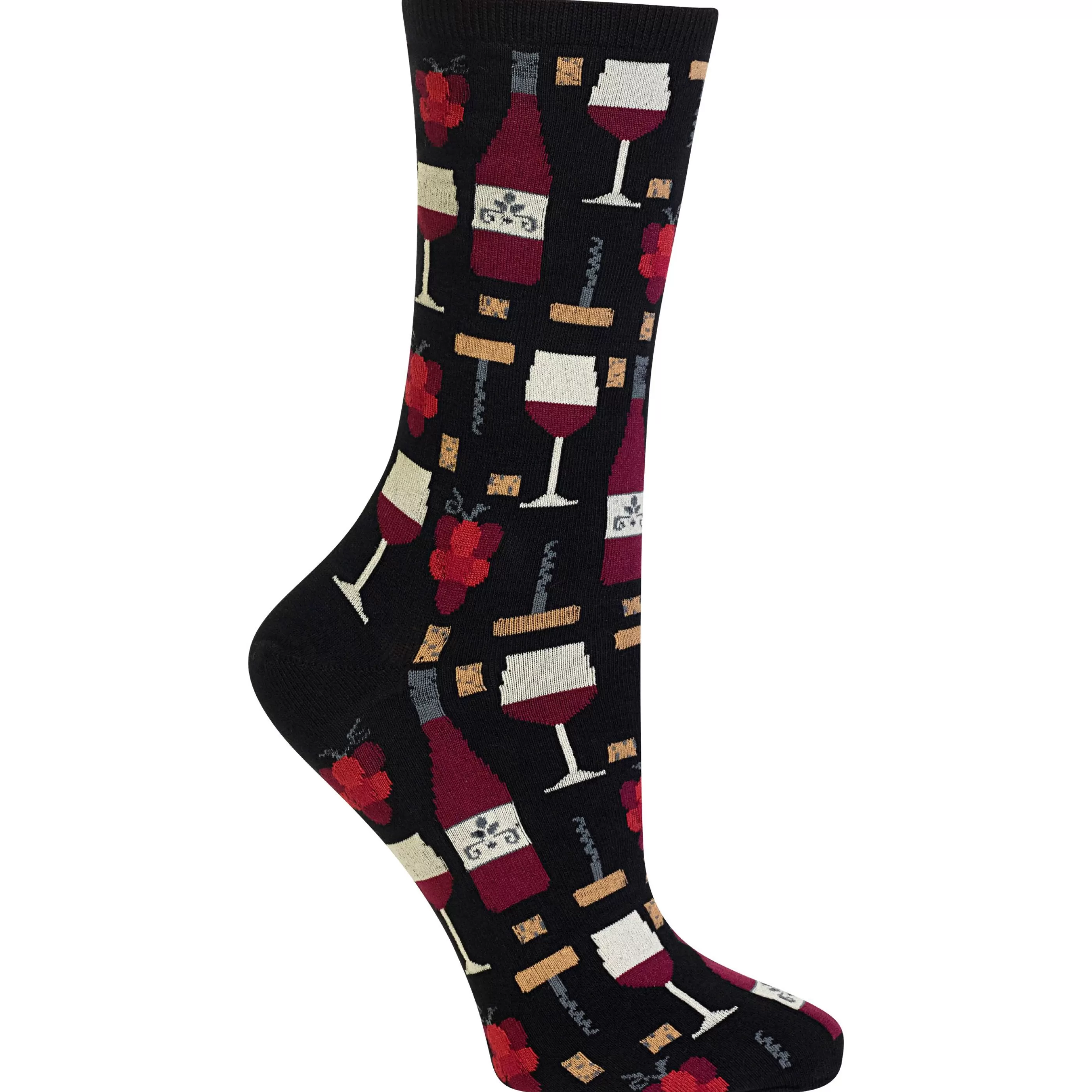 Hot Women's Wine Crew Socks Accessories Socks